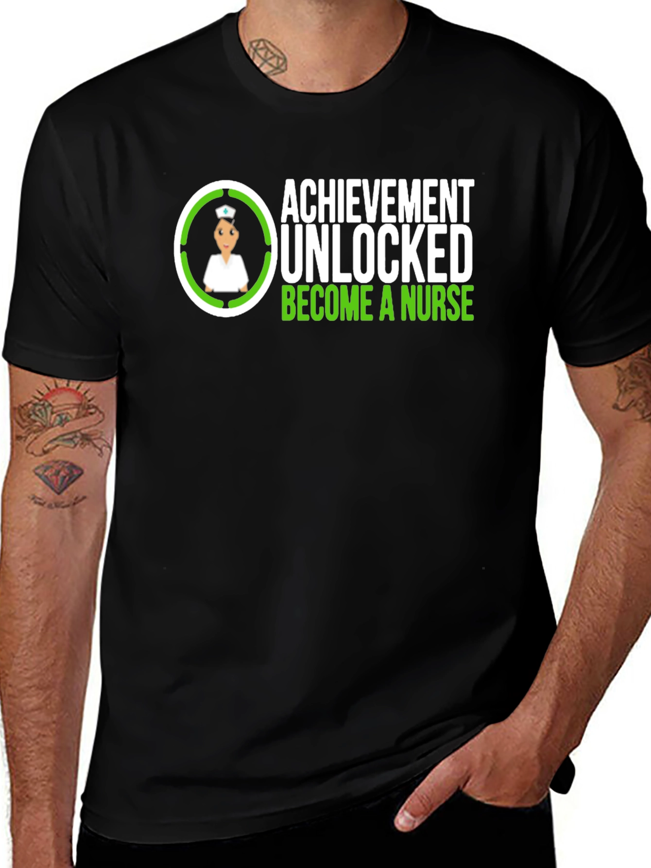 Achievement Unlocked Nurse Graphic Tee