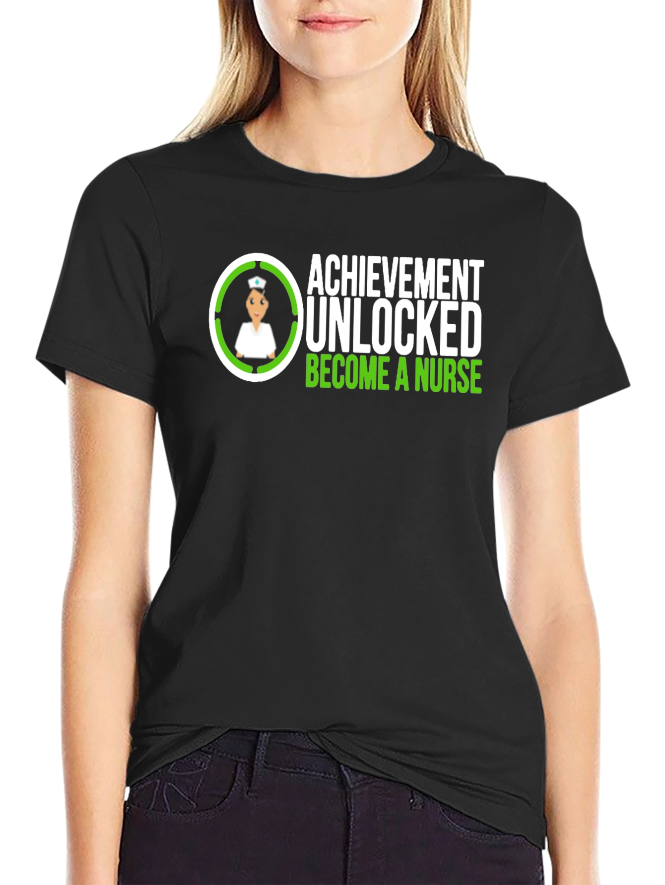 Achievement Unlocked Nurse Graphic Tee