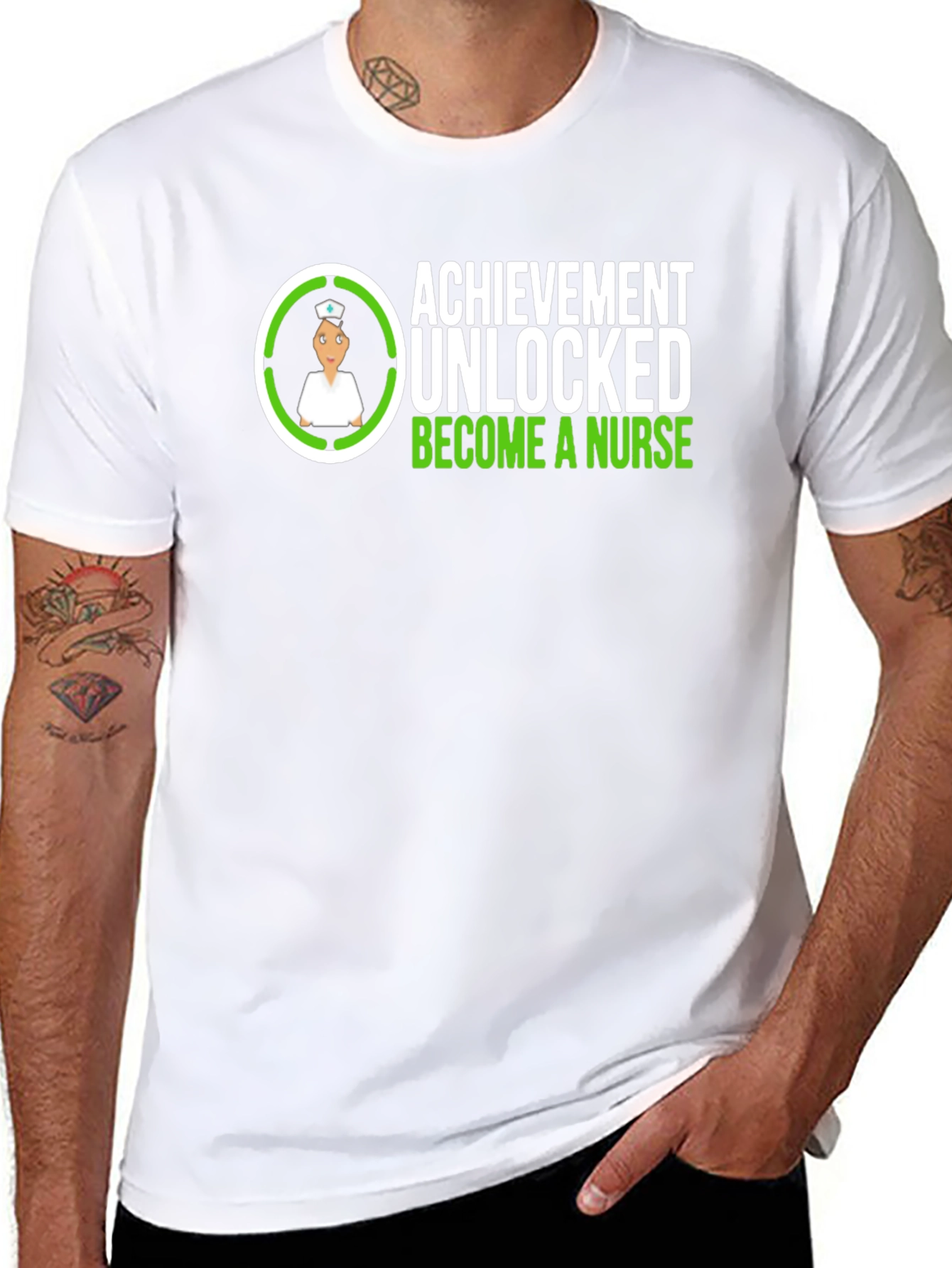 Achievement Unlocked Nurse Graphic Tee
