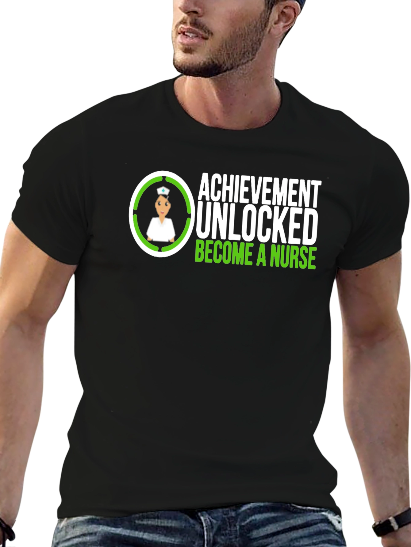 Achievement Unlocked Nurse Graphic Tee