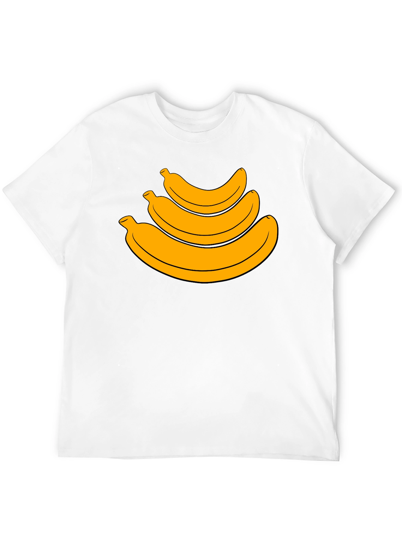 Banana Stack Graphic Tee - Black Cotton T-Shirt