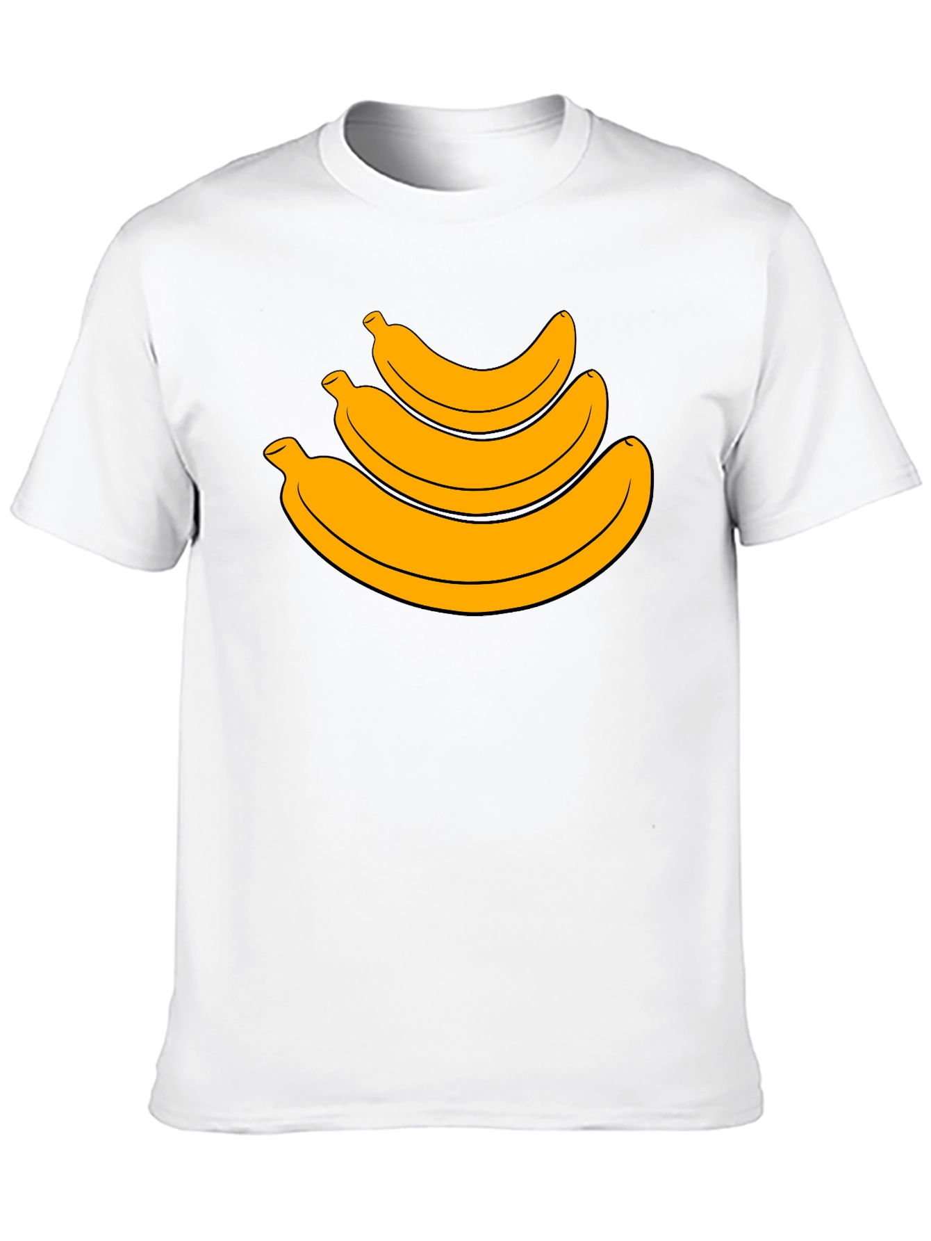 Banana Stack Graphic Tee - Black Cotton T-Shirt