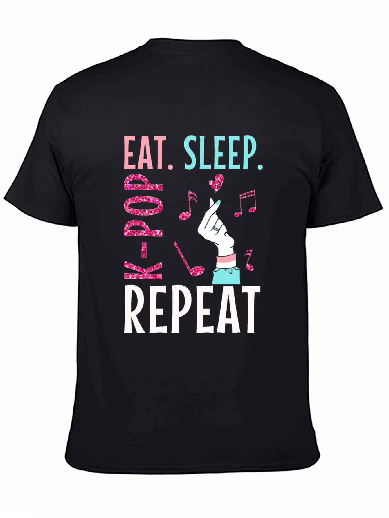 Eat Sleep K-Pop Repeat Graphic Tee