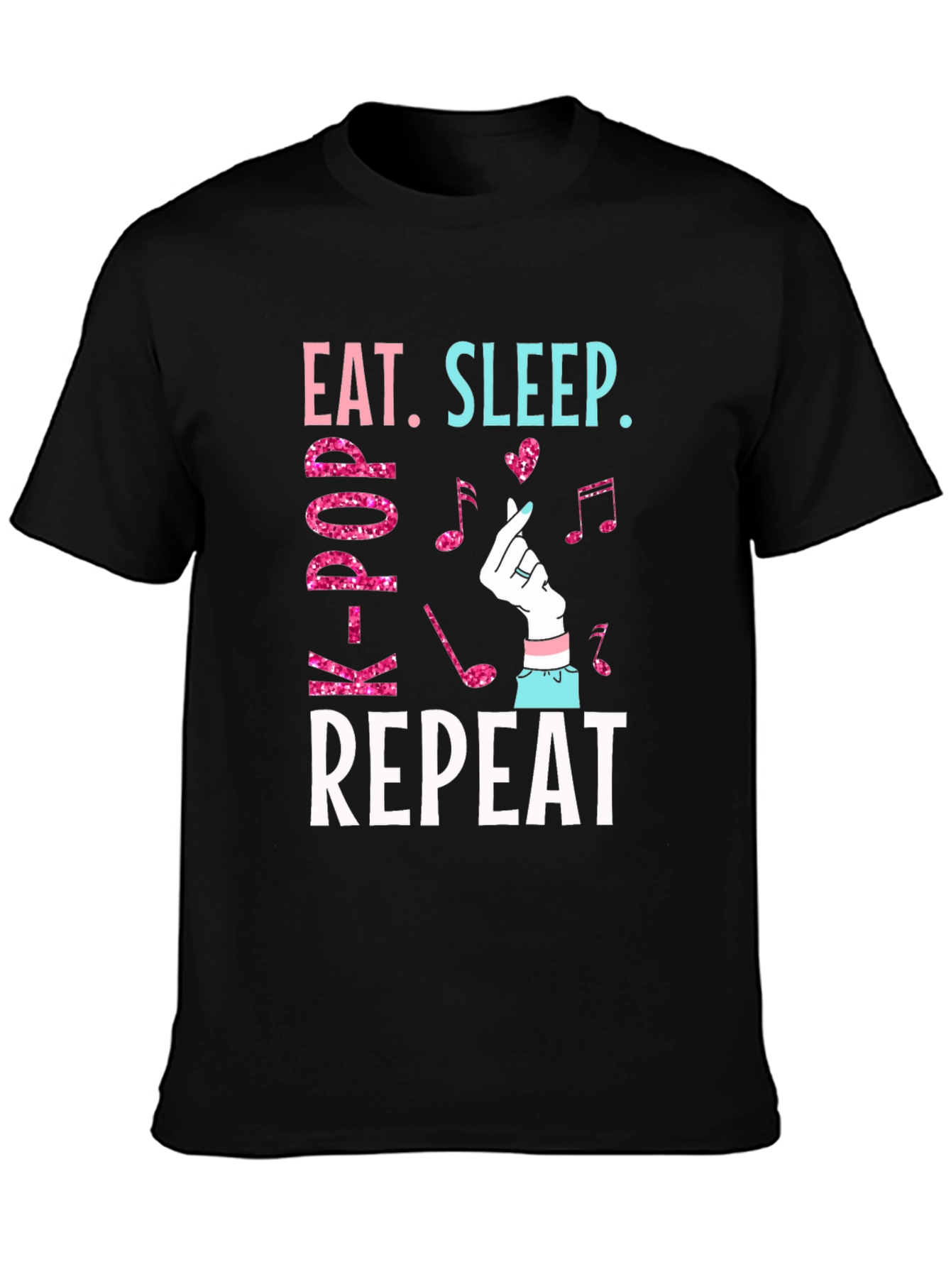 Eat Sleep K-Pop Repeat Graphic Tee