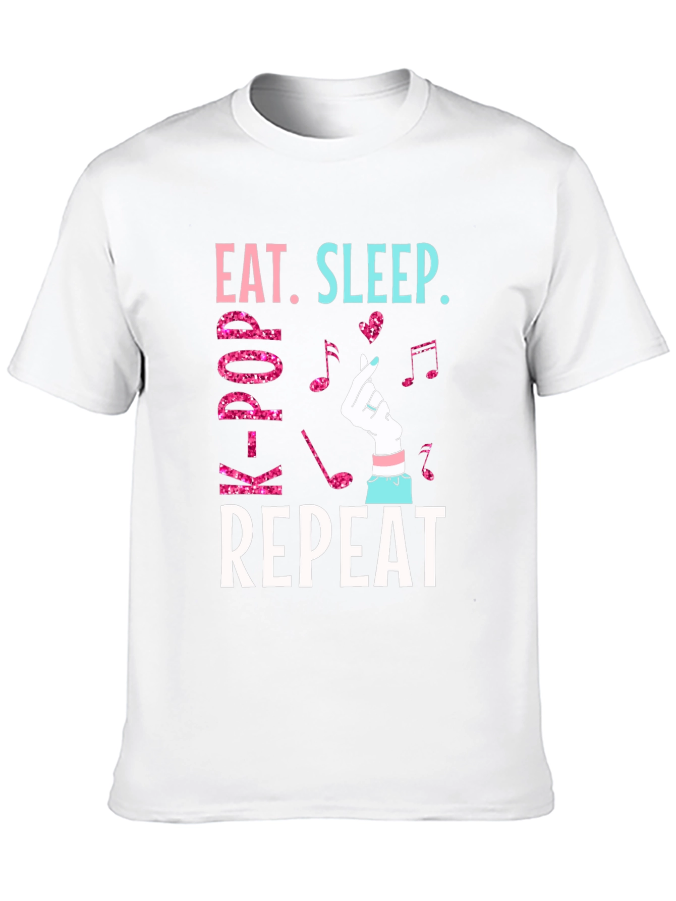Eat Sleep K-Pop Repeat Graphic Tee