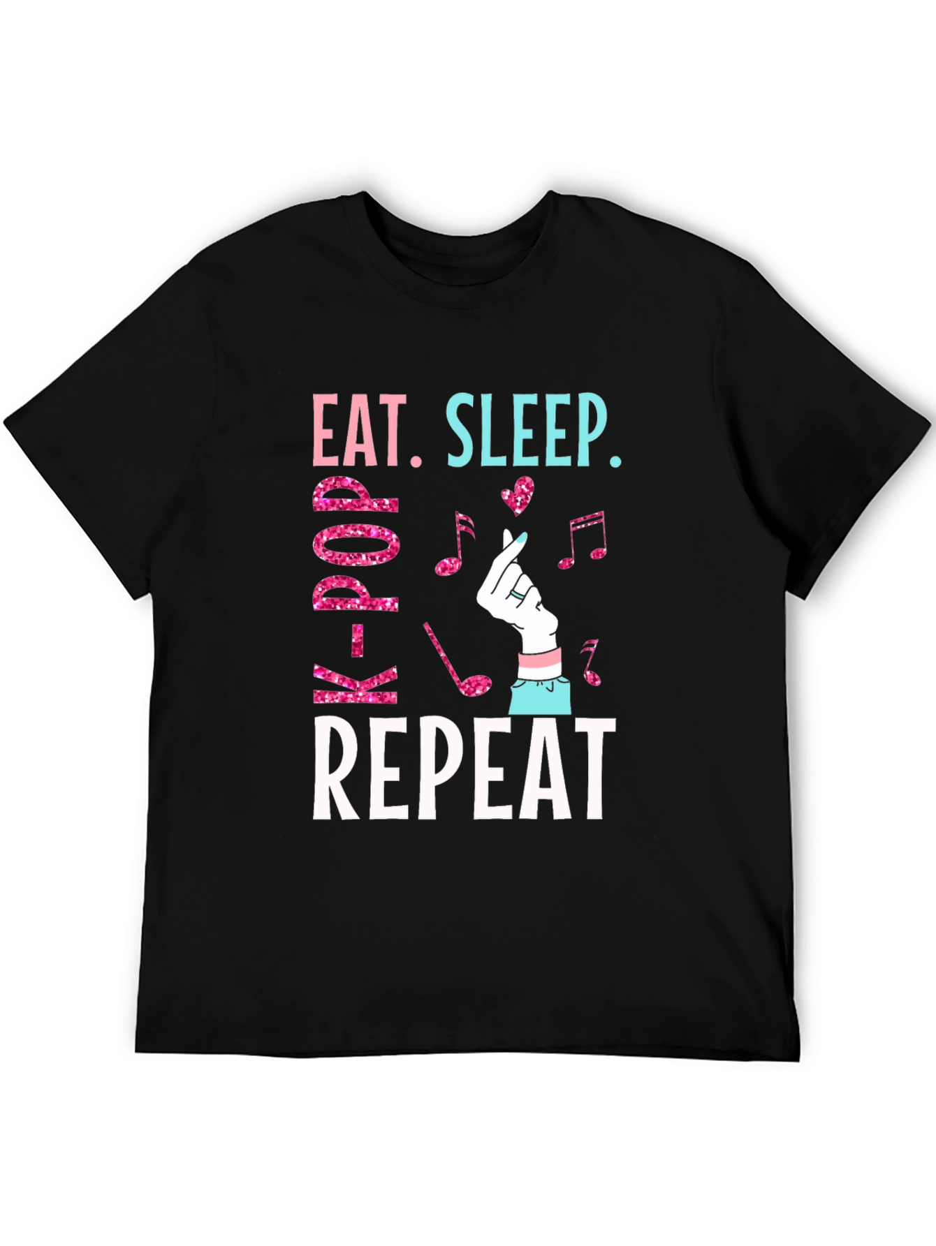 Eat Sleep K-Pop Repeat Graphic Tee