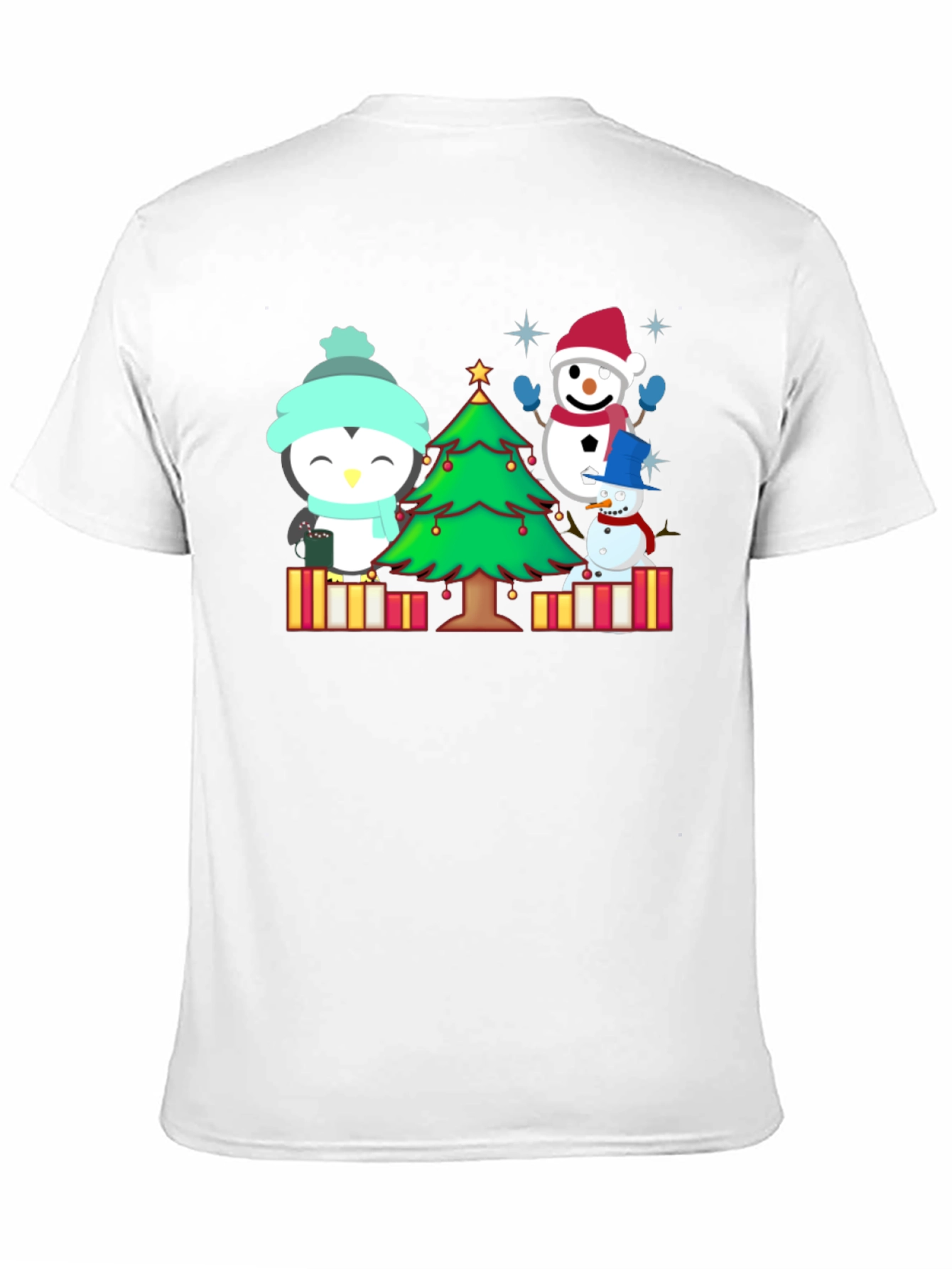 Festive Penguin & Snowman Christmas T-Shirt