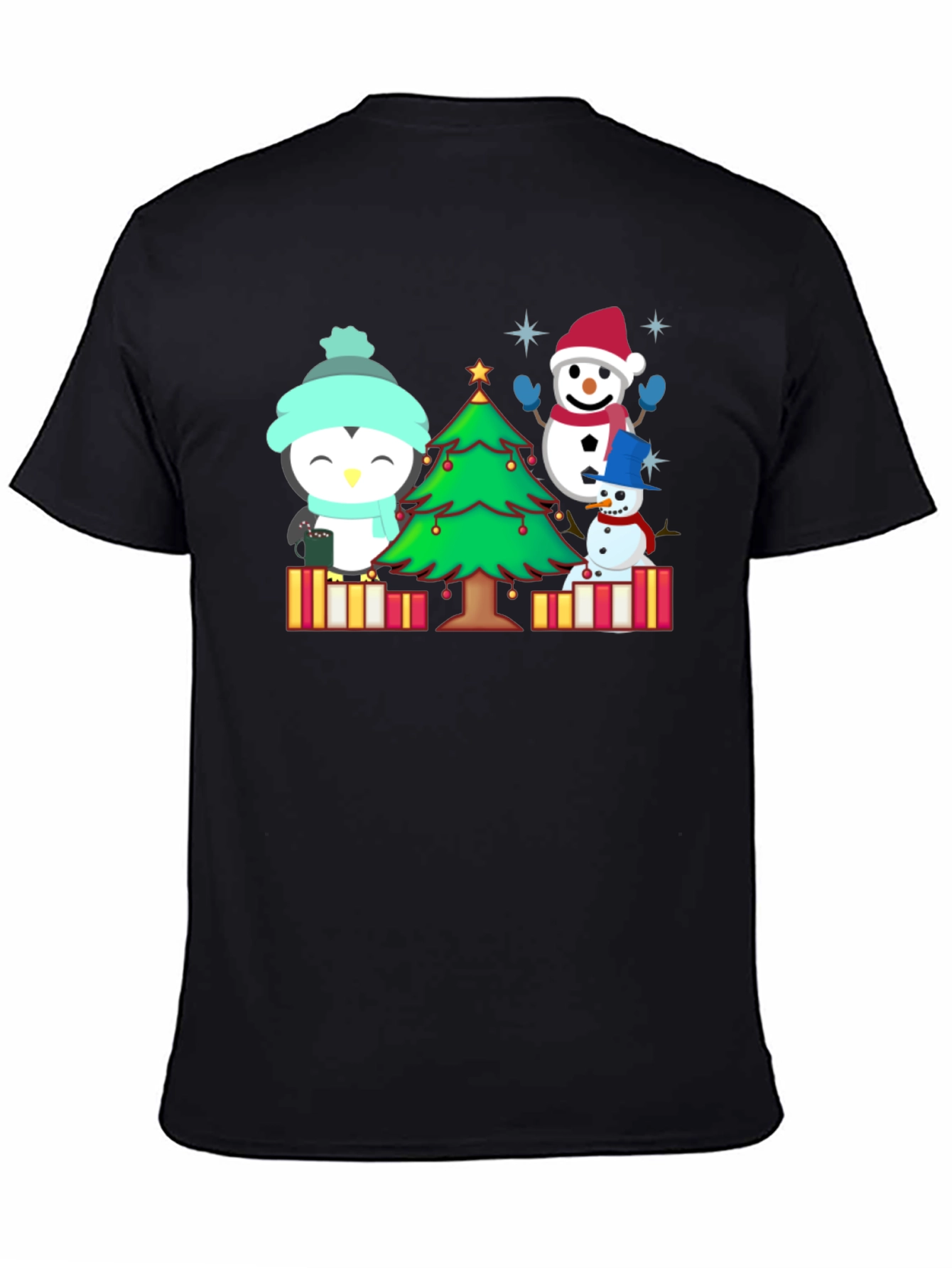 Festive Penguin & Snowman Christmas T-Shirt