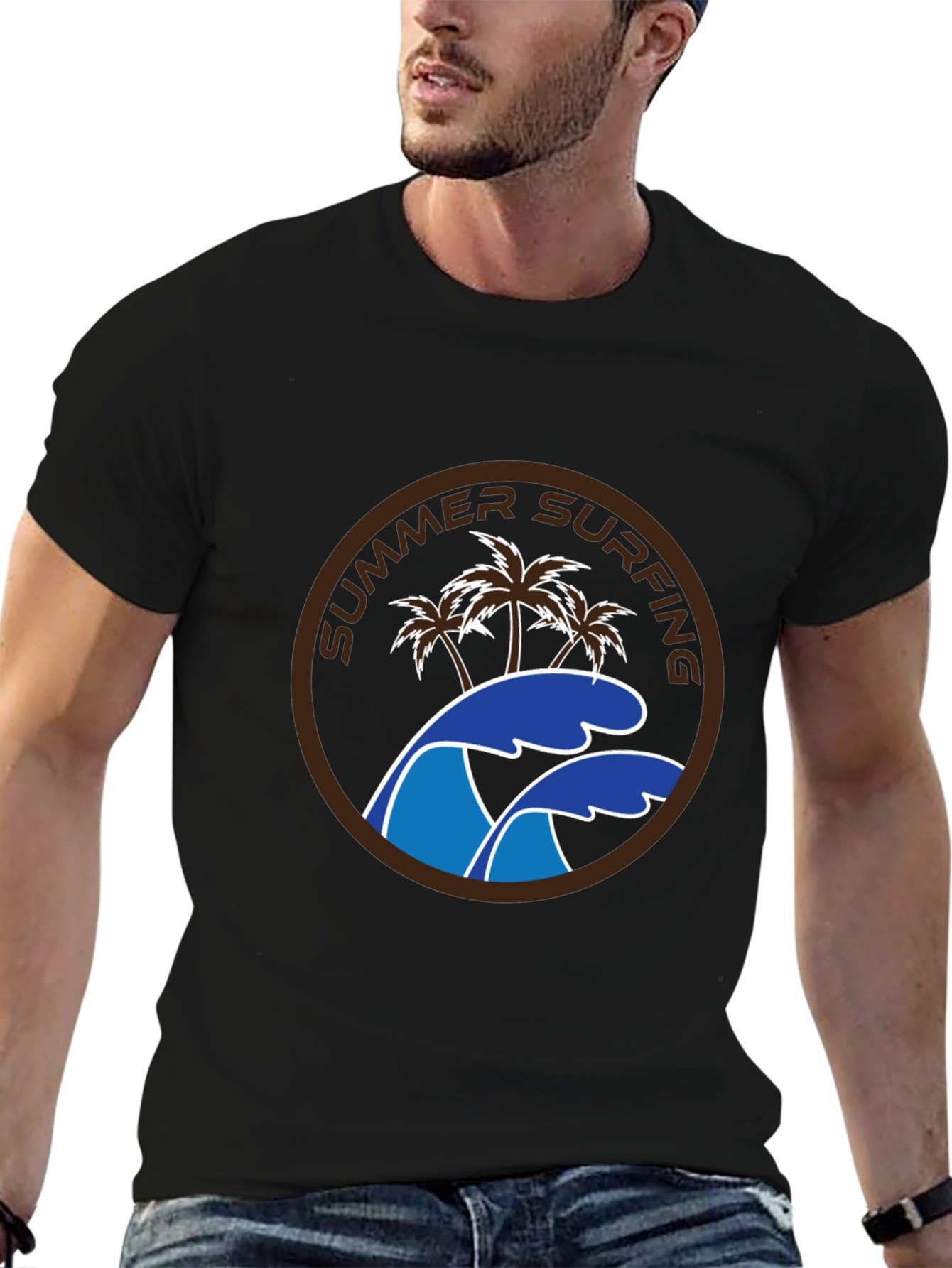 Summer Surfing Graphic T-Shirt