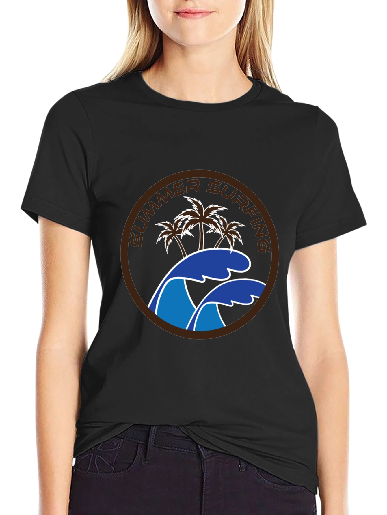 Summer Surfing Graphic T-Shirt