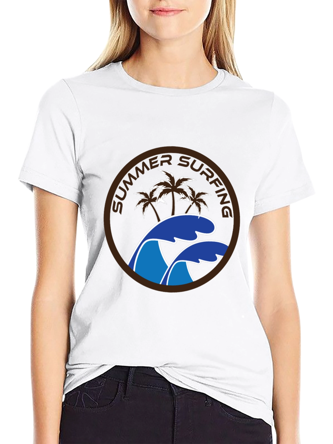 Summer Surfing Graphic T-Shirt