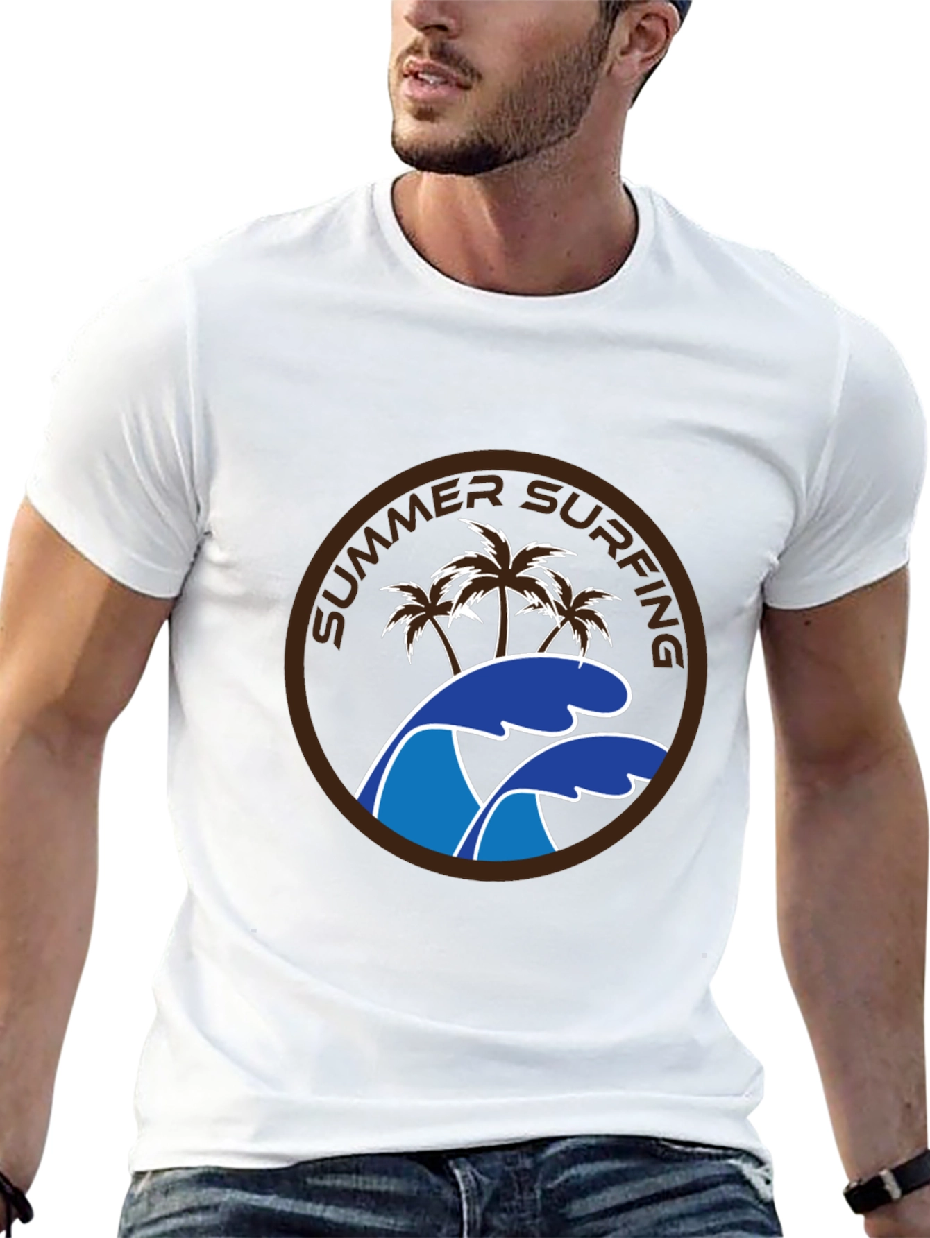 Summer Surfing Graphic T-Shirt