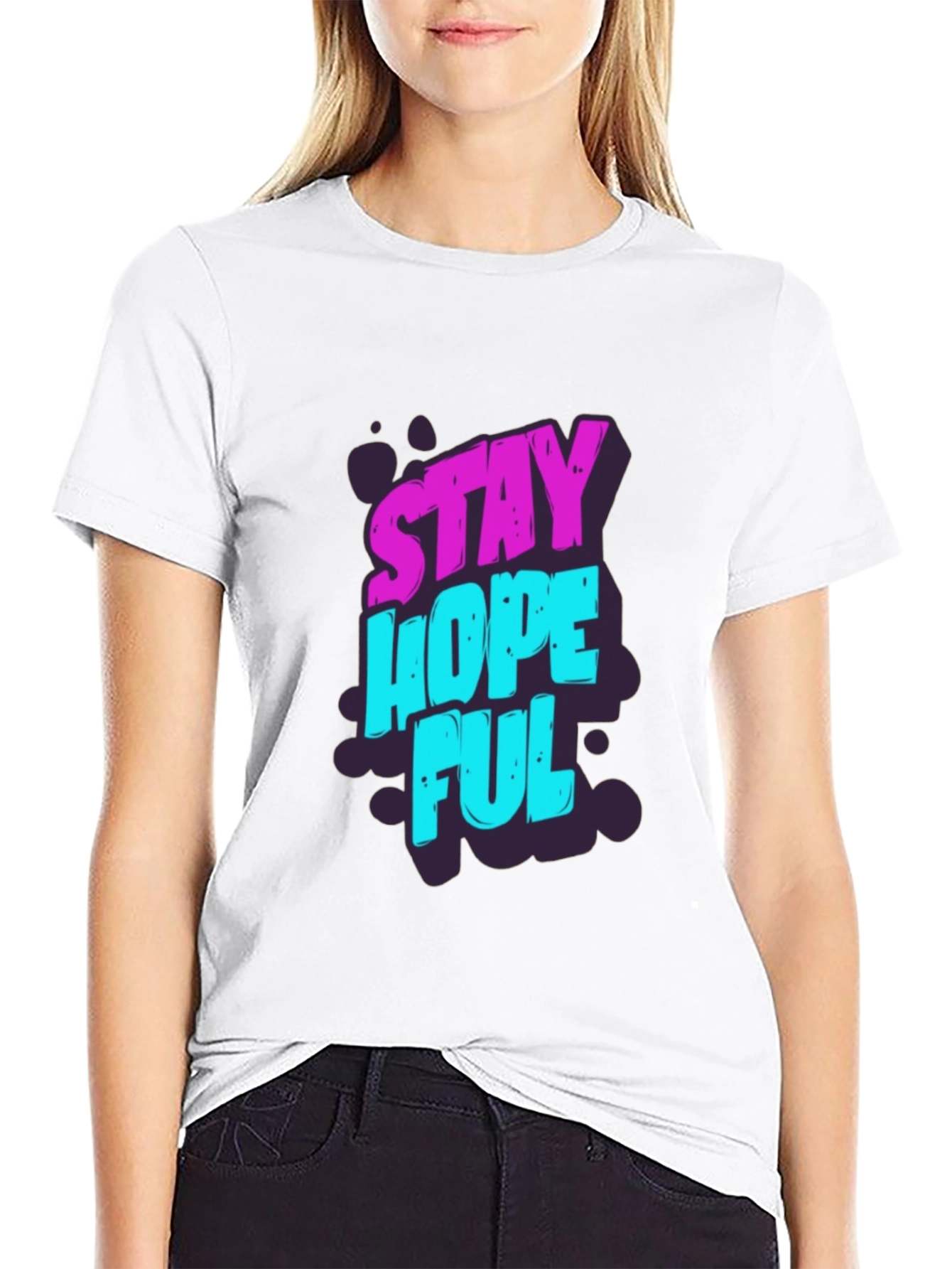 Stay Hopeful Graphic T-Shirt - Black