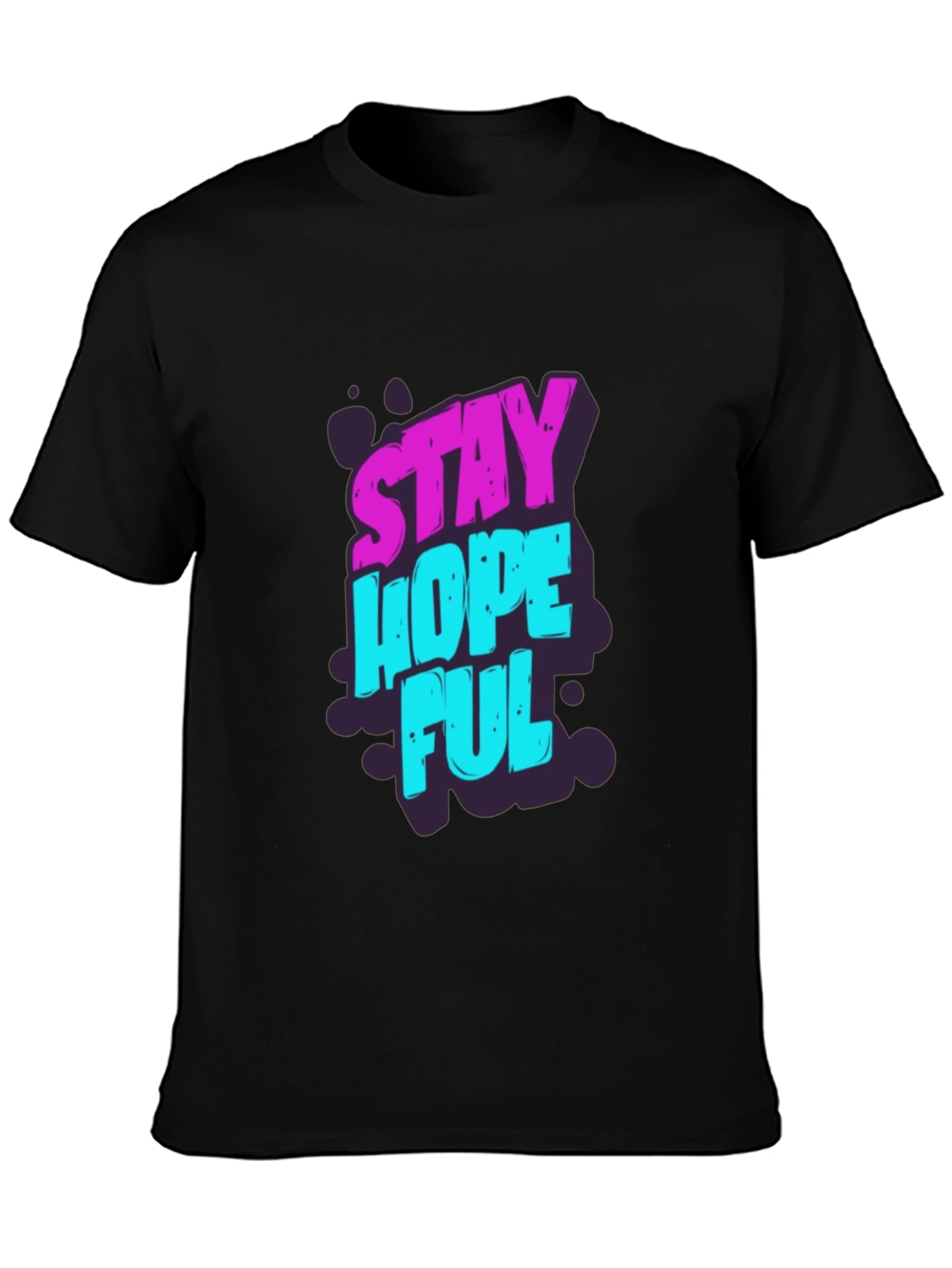 Stay Hopeful Graphic T-Shirt - Black