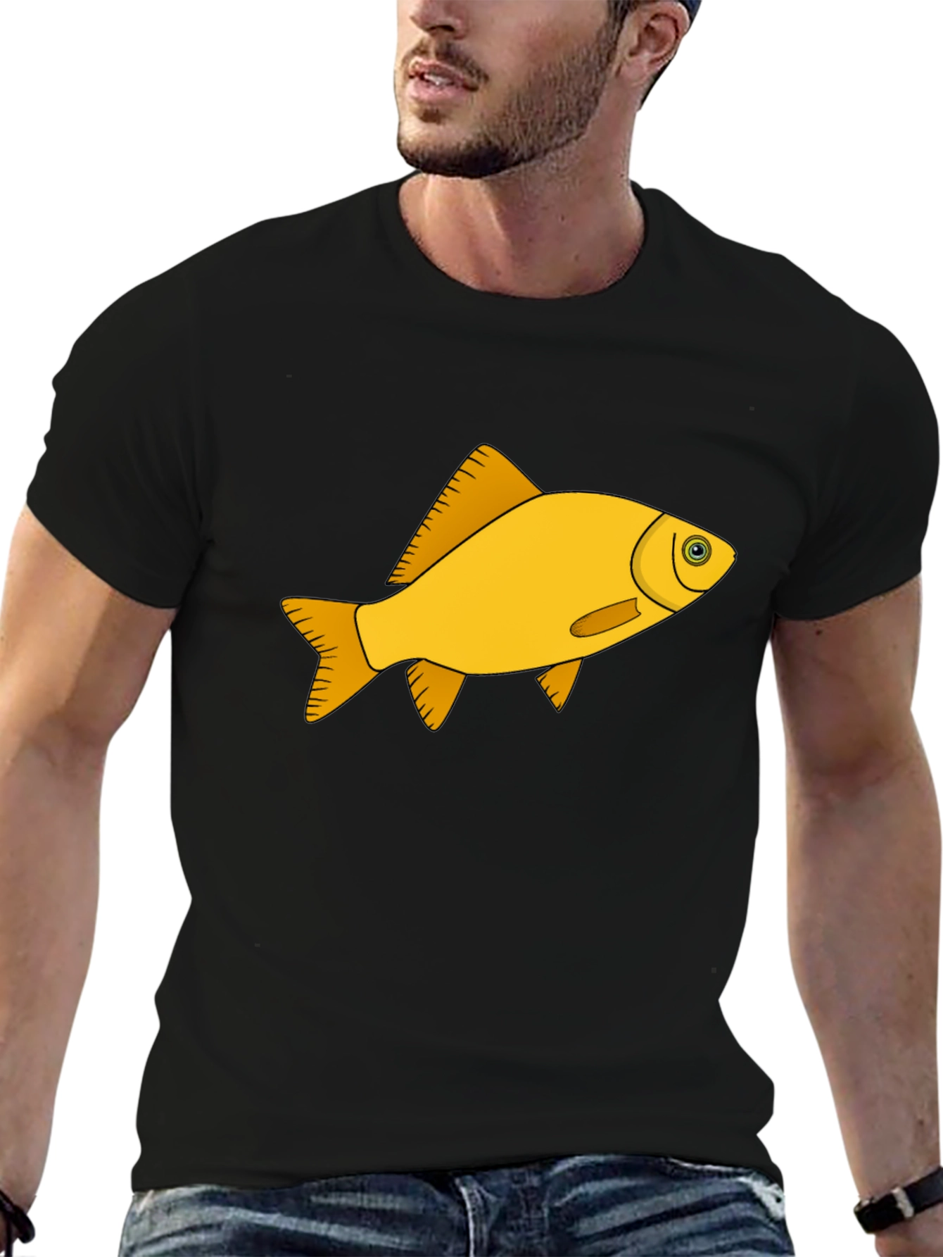Goldfish Graphic T-Shirt - Black Cotton Tee