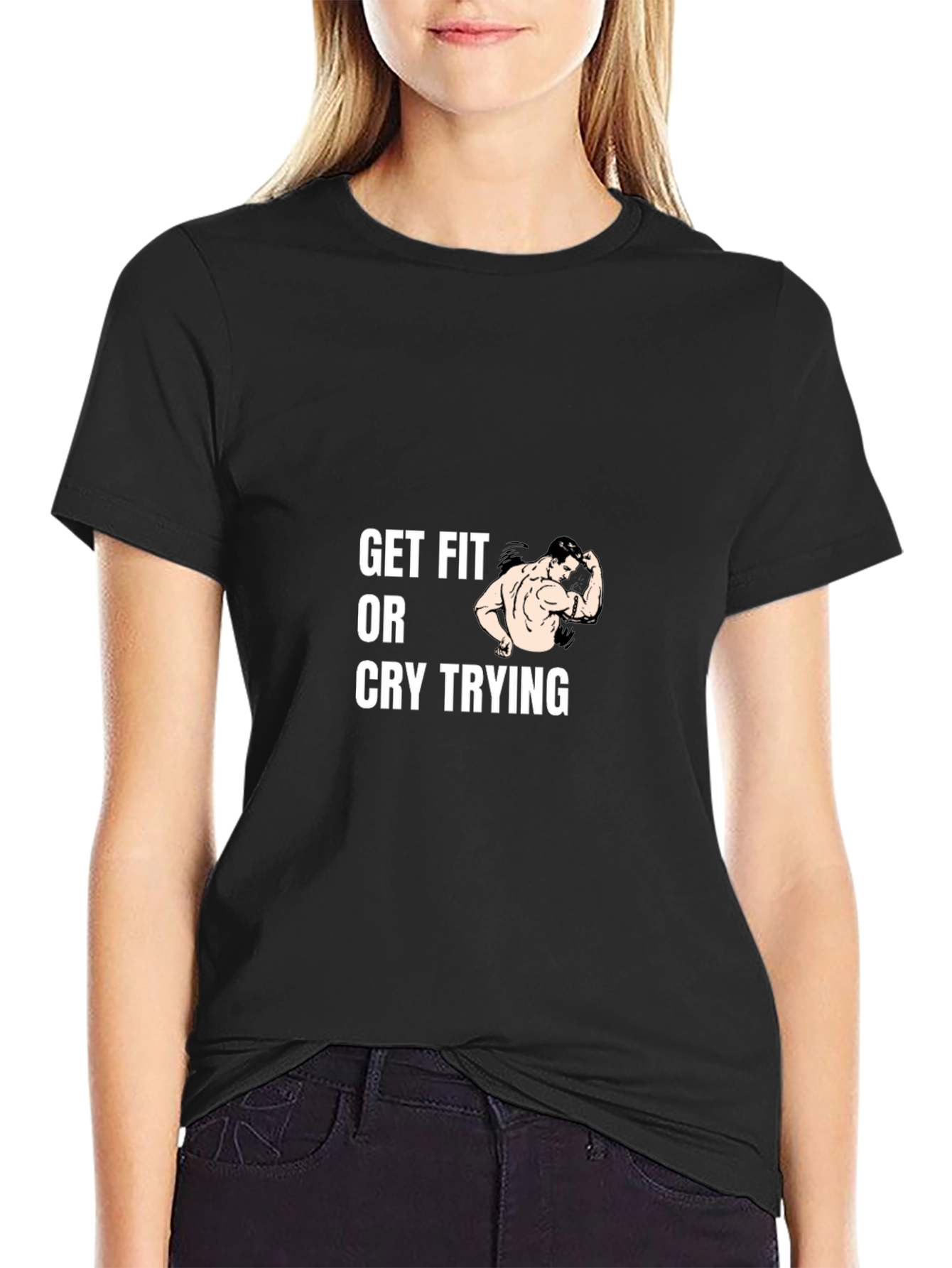 Get Fit T-Shirt - Black Workout Tee