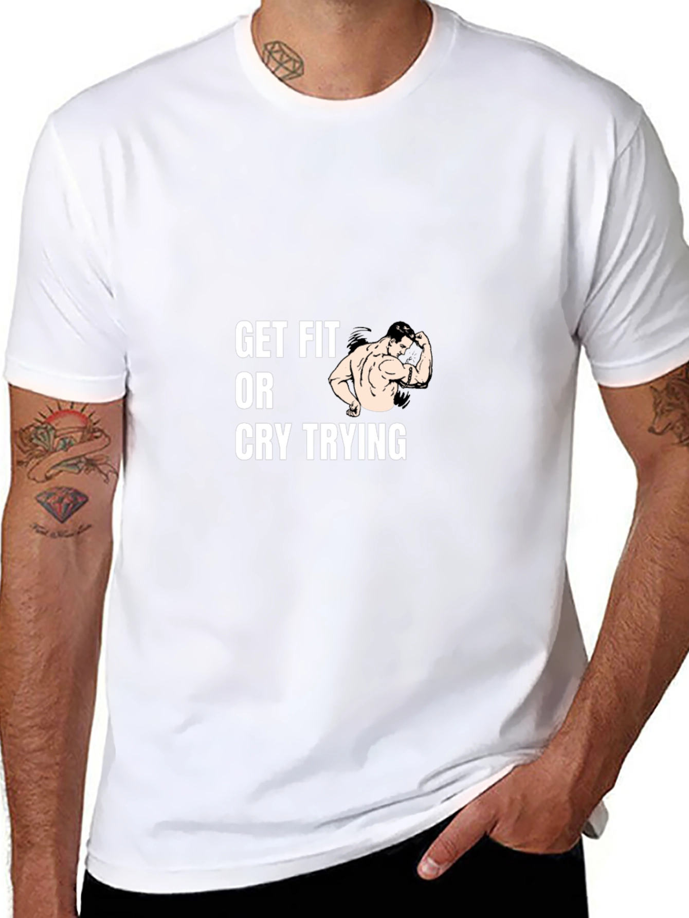 Get Fit T-Shirt - Black Workout Tee