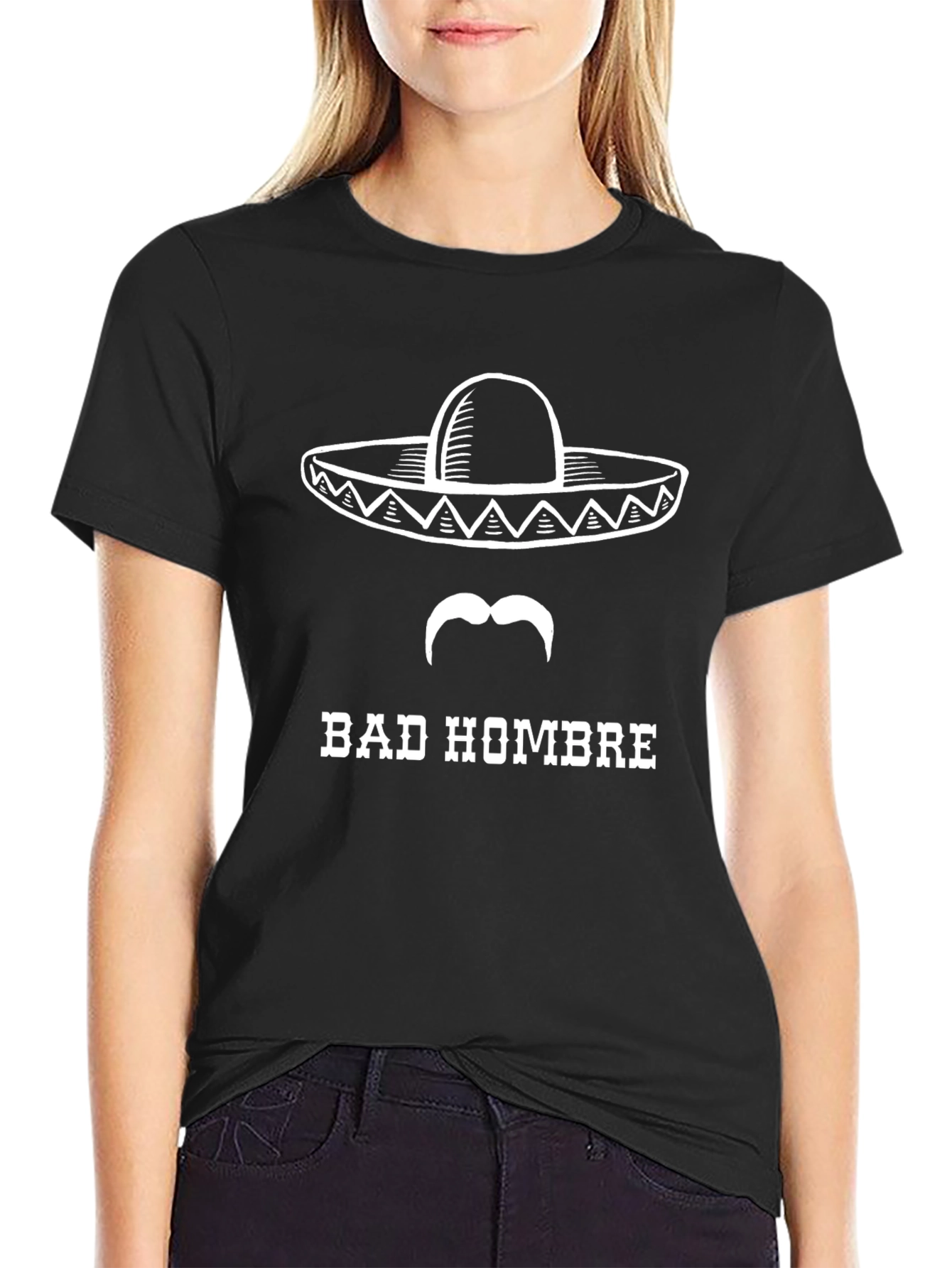 Bad Hombre Graphic Tee - Funny Novelty T-Shirt