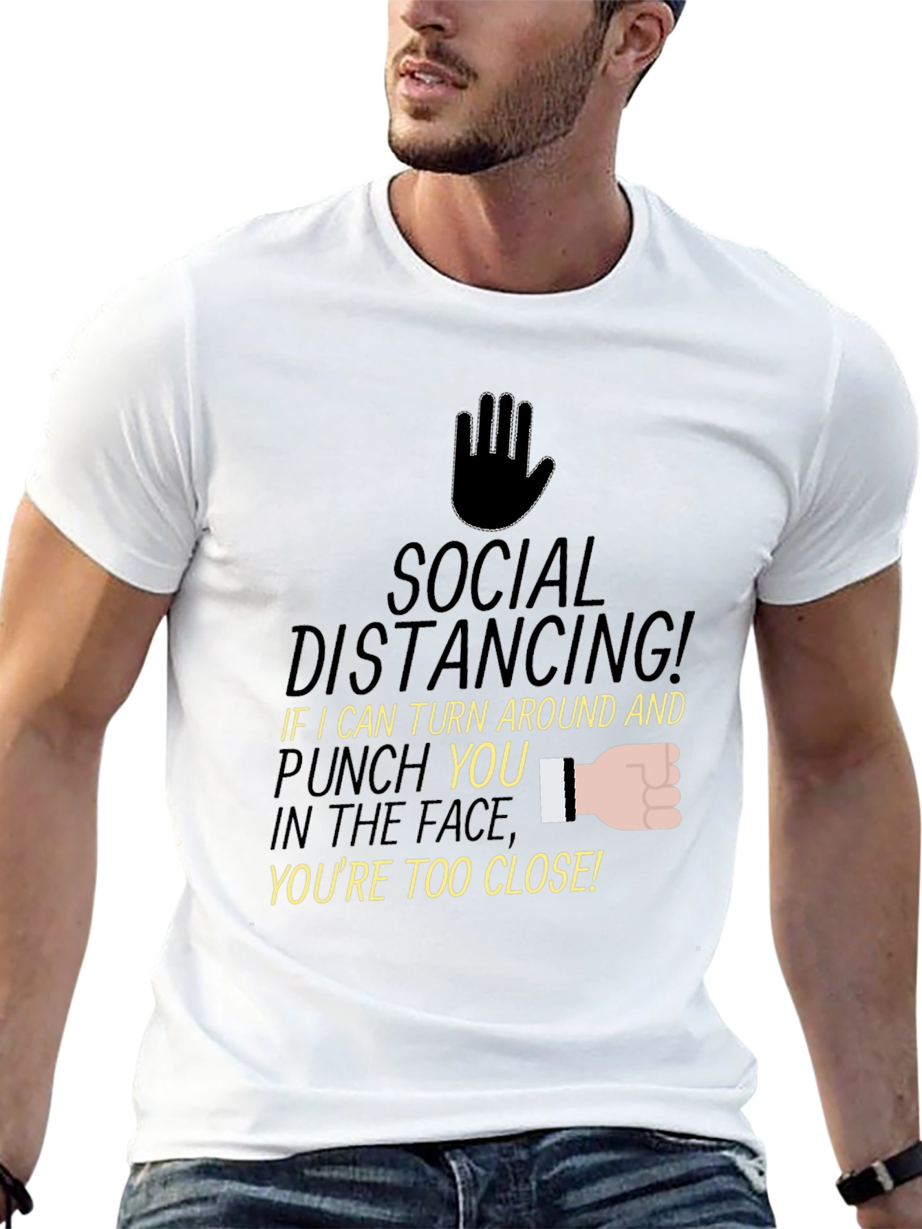 Social Distancing Punch Graphic Tee