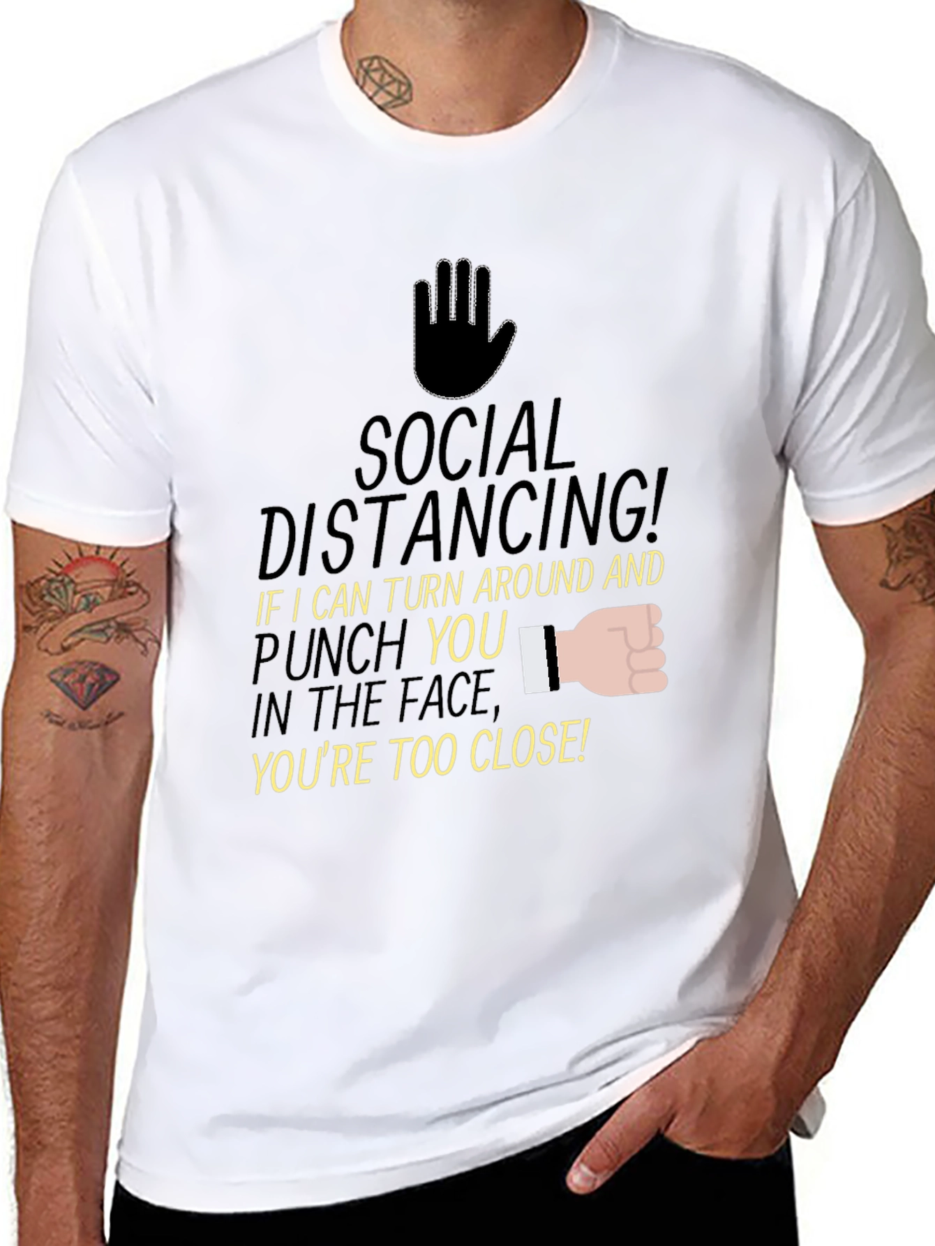 Social Distancing Punch Graphic Tee