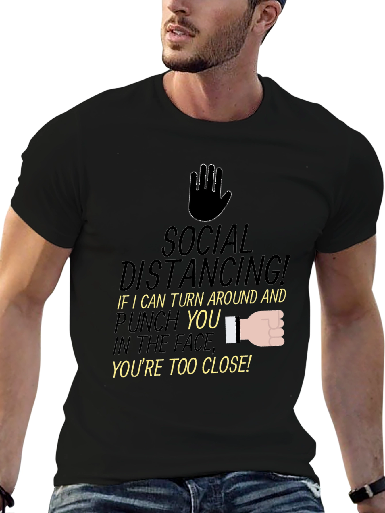 Social Distancing Punch Graphic Tee