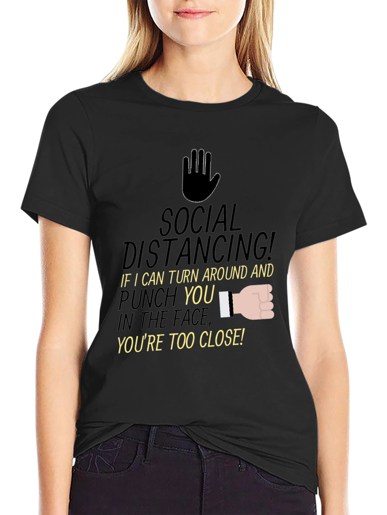 Social Distancing Punch Graphic Tee