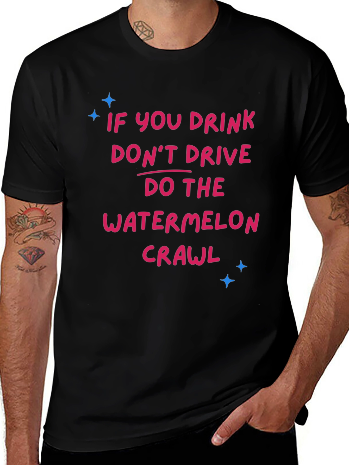 Drink Dont Drive Watermelon Crawl Graphic Tee