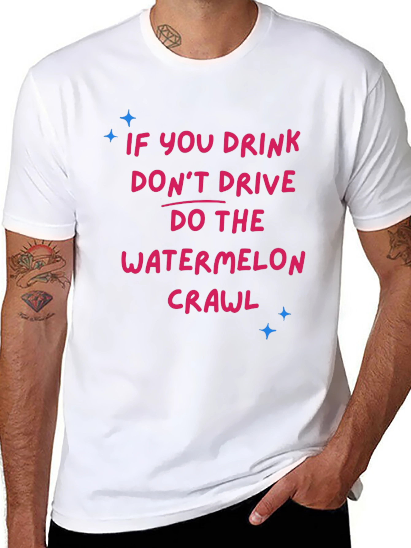 Drink Dont Drive Watermelon Crawl Graphic Tee