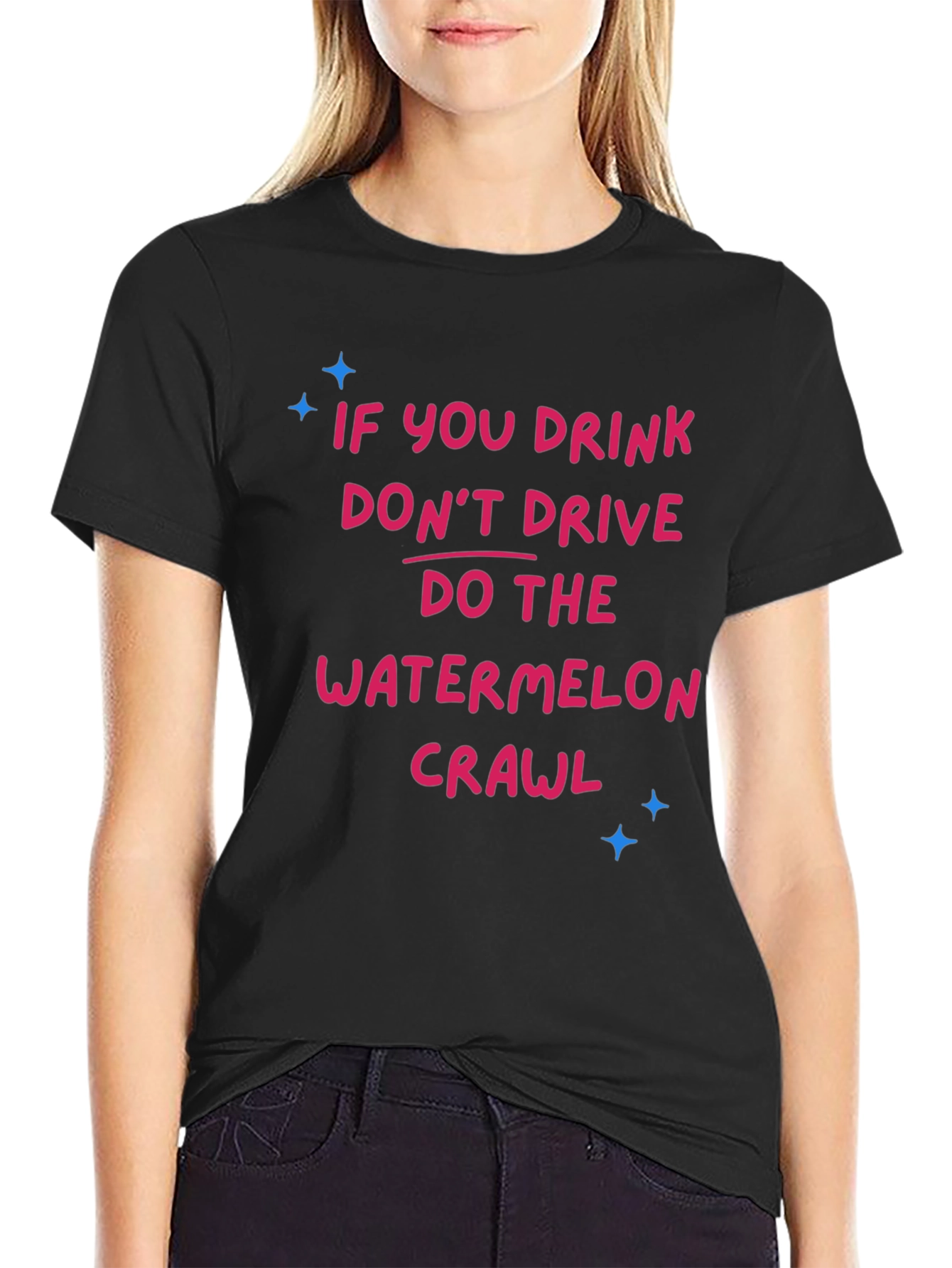Drink Dont Drive Watermelon Crawl Graphic Tee