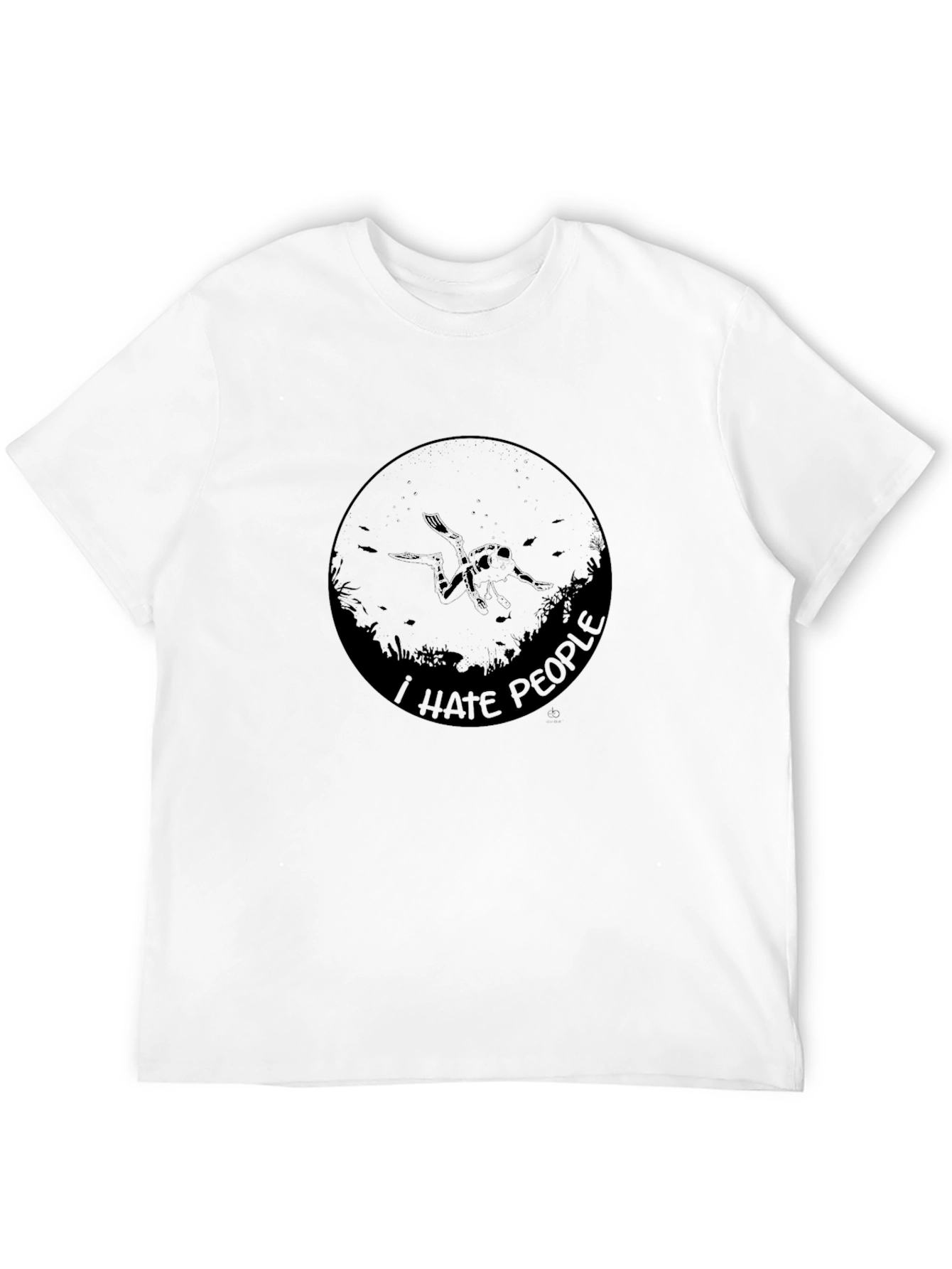 I Hate People Graphic Tee - Black Cotton T-Shirt
