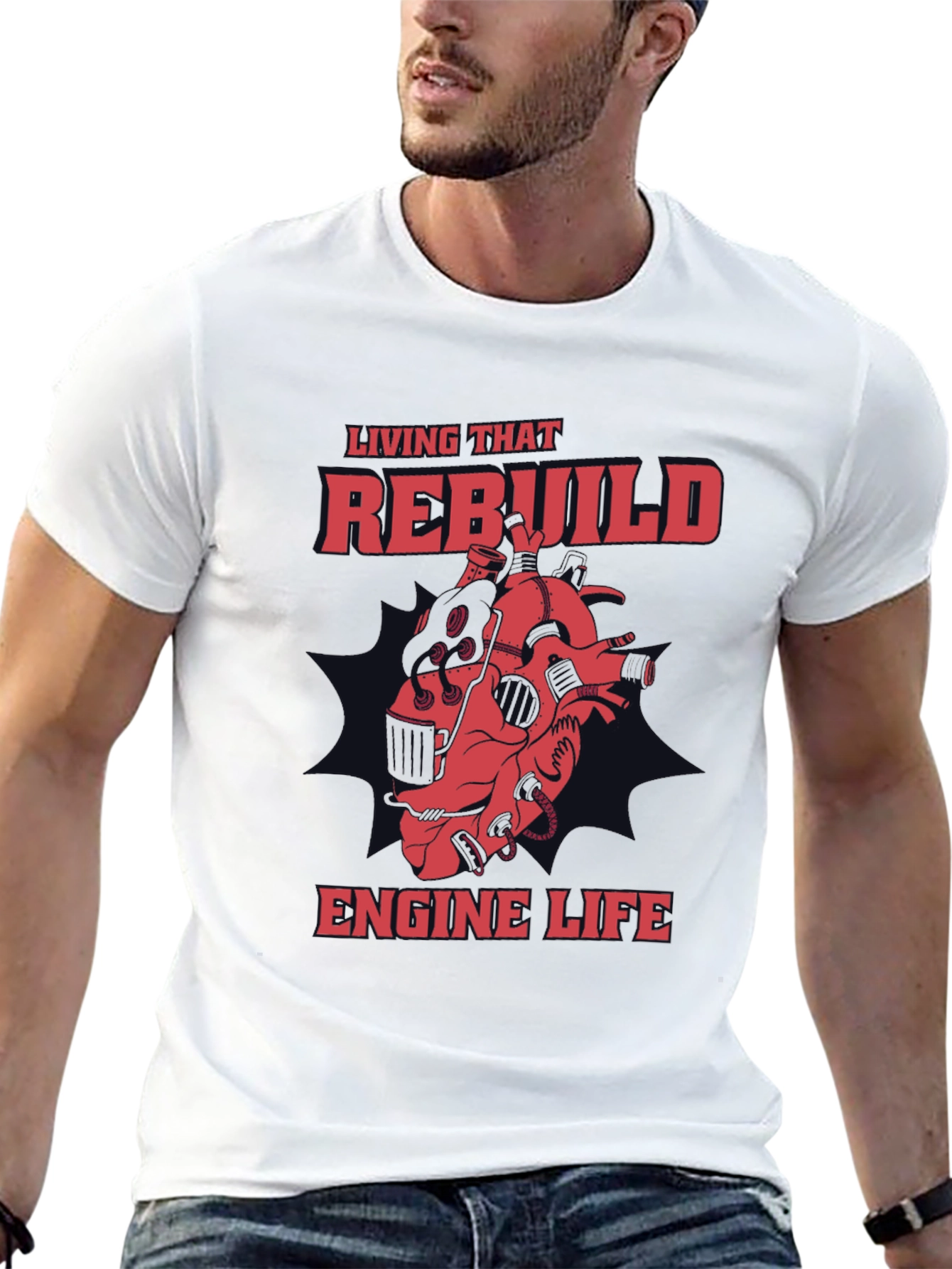 Rebuild Engine Life Graphic T-Shirt