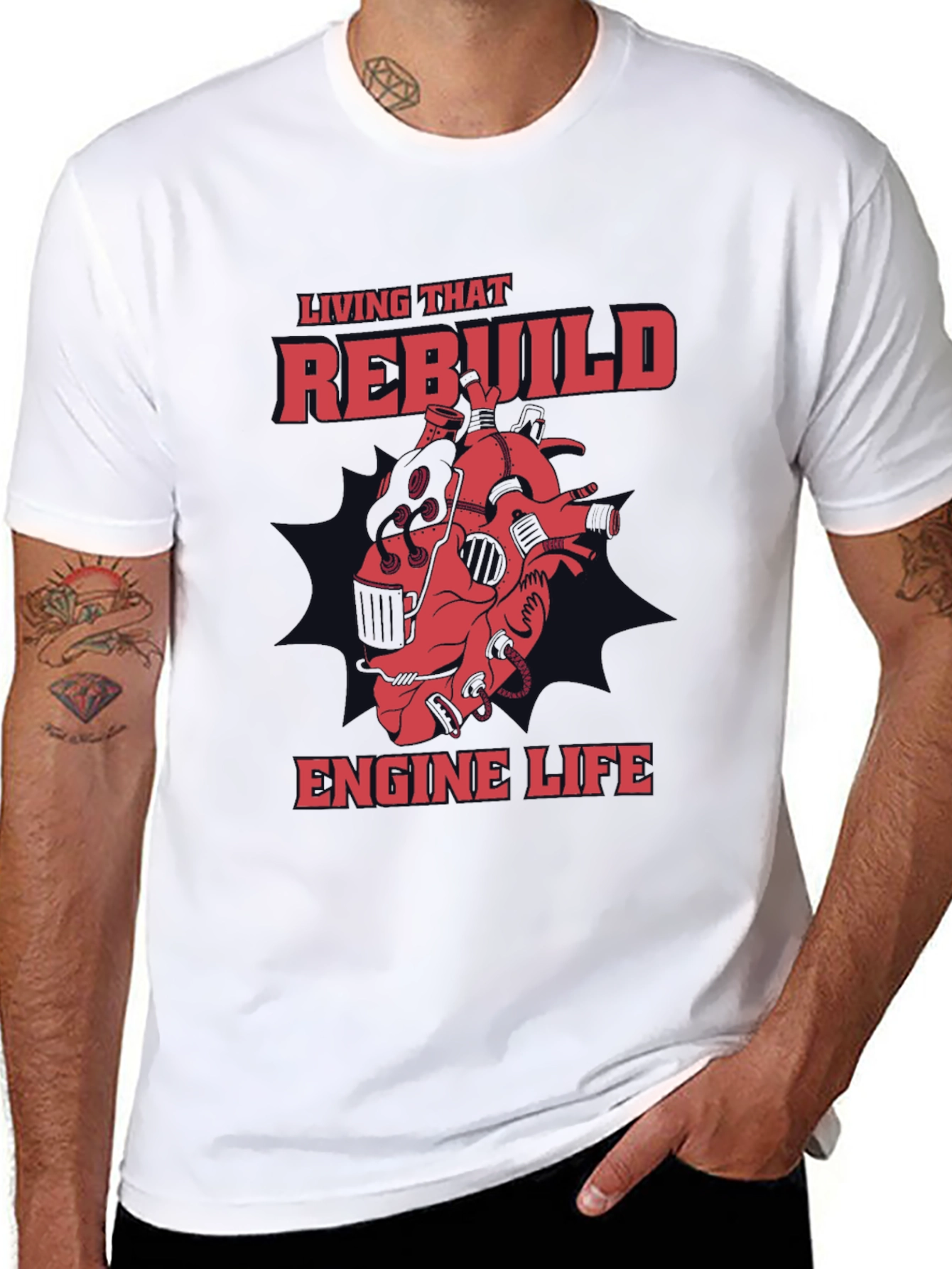 Rebuild Engine Life Graphic T-Shirt