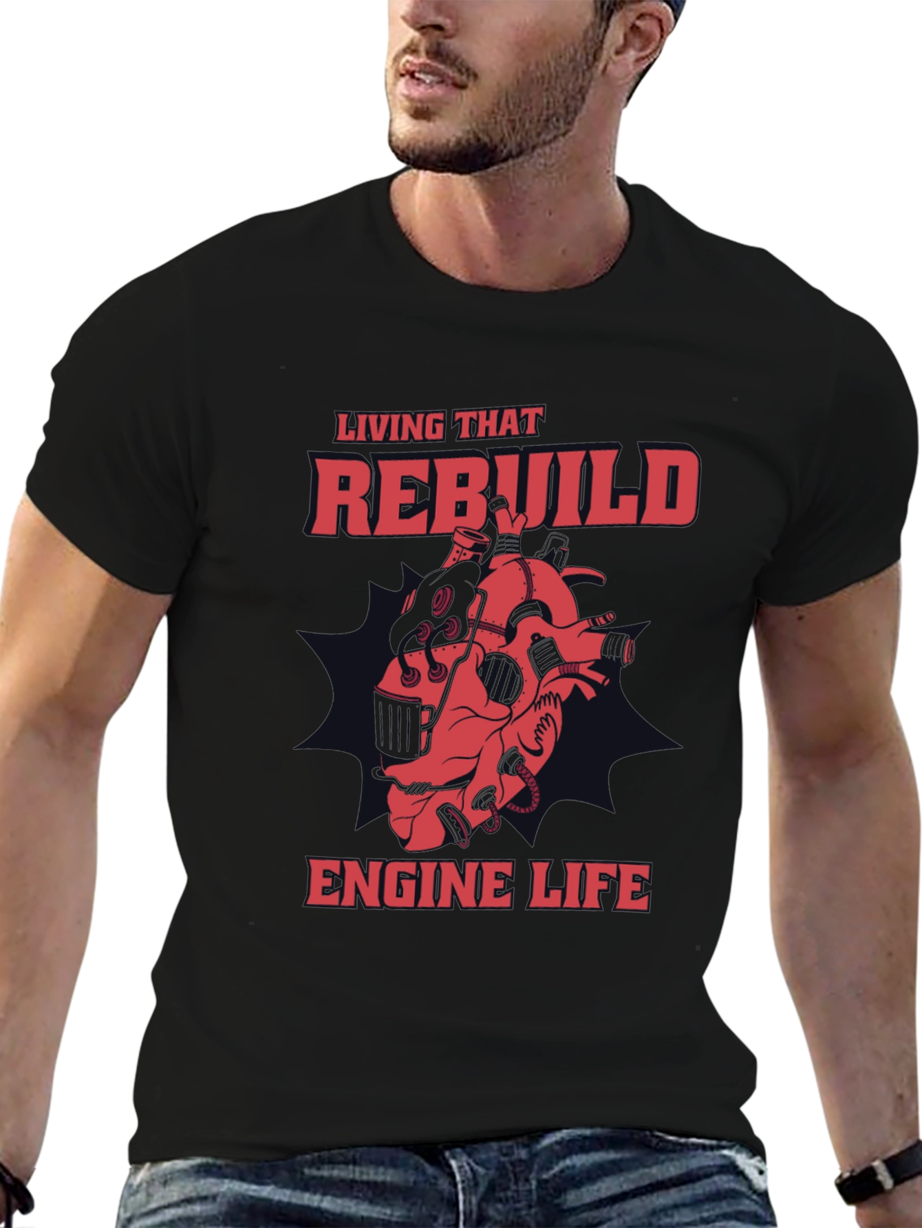 Rebuild Engine Life Graphic T-Shirt