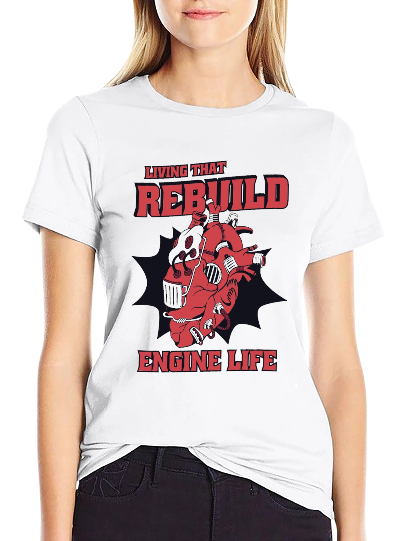 Rebuild Engine Life Graphic T-Shirt