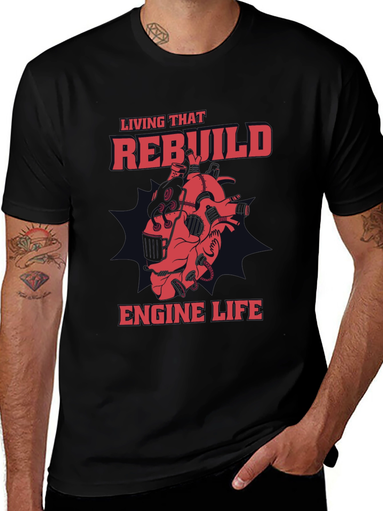 Rebuild Engine Life Graphic T-Shirt