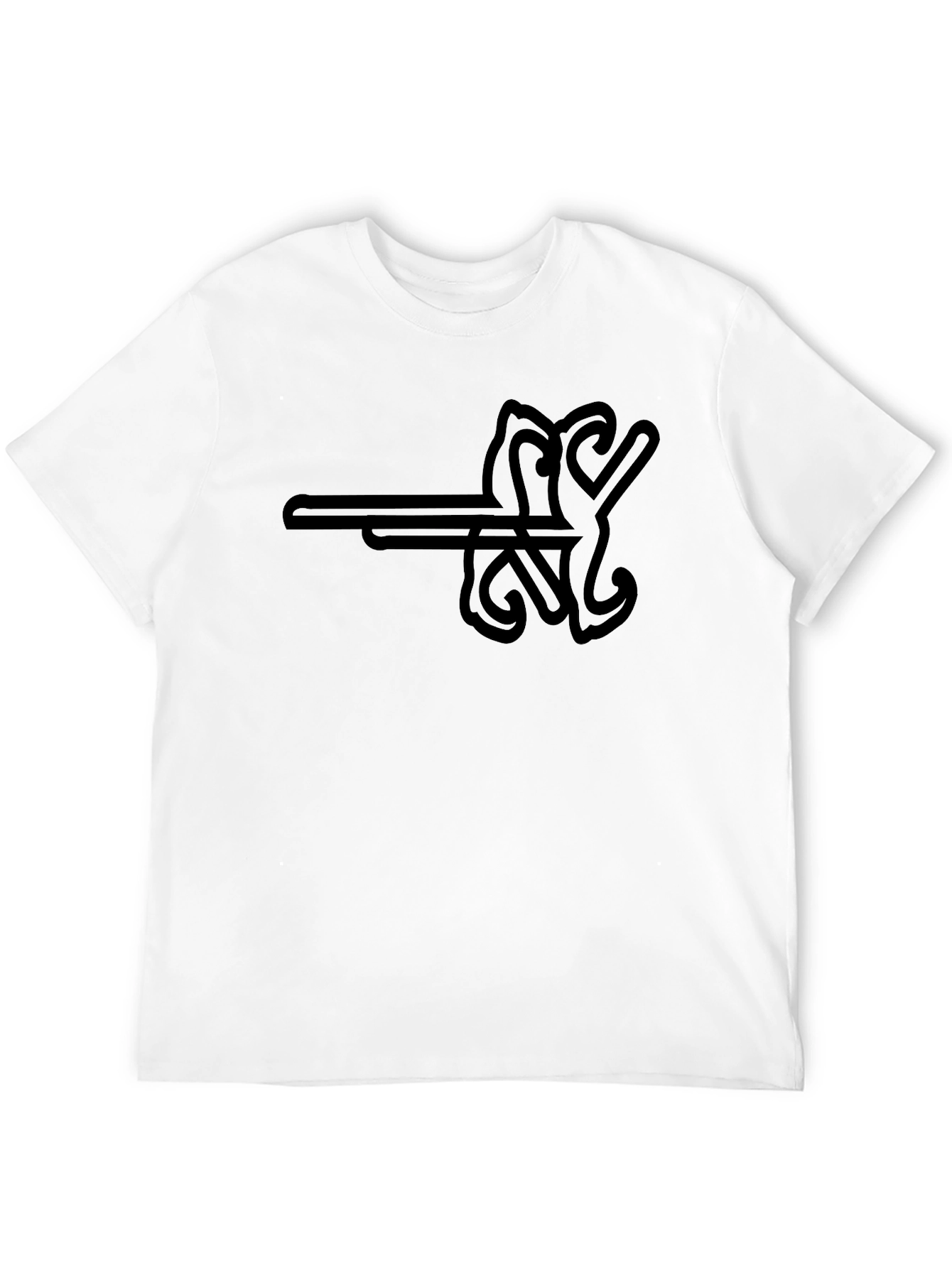 Abstract Graphic Black T-Shirt - Modern Casual Wear