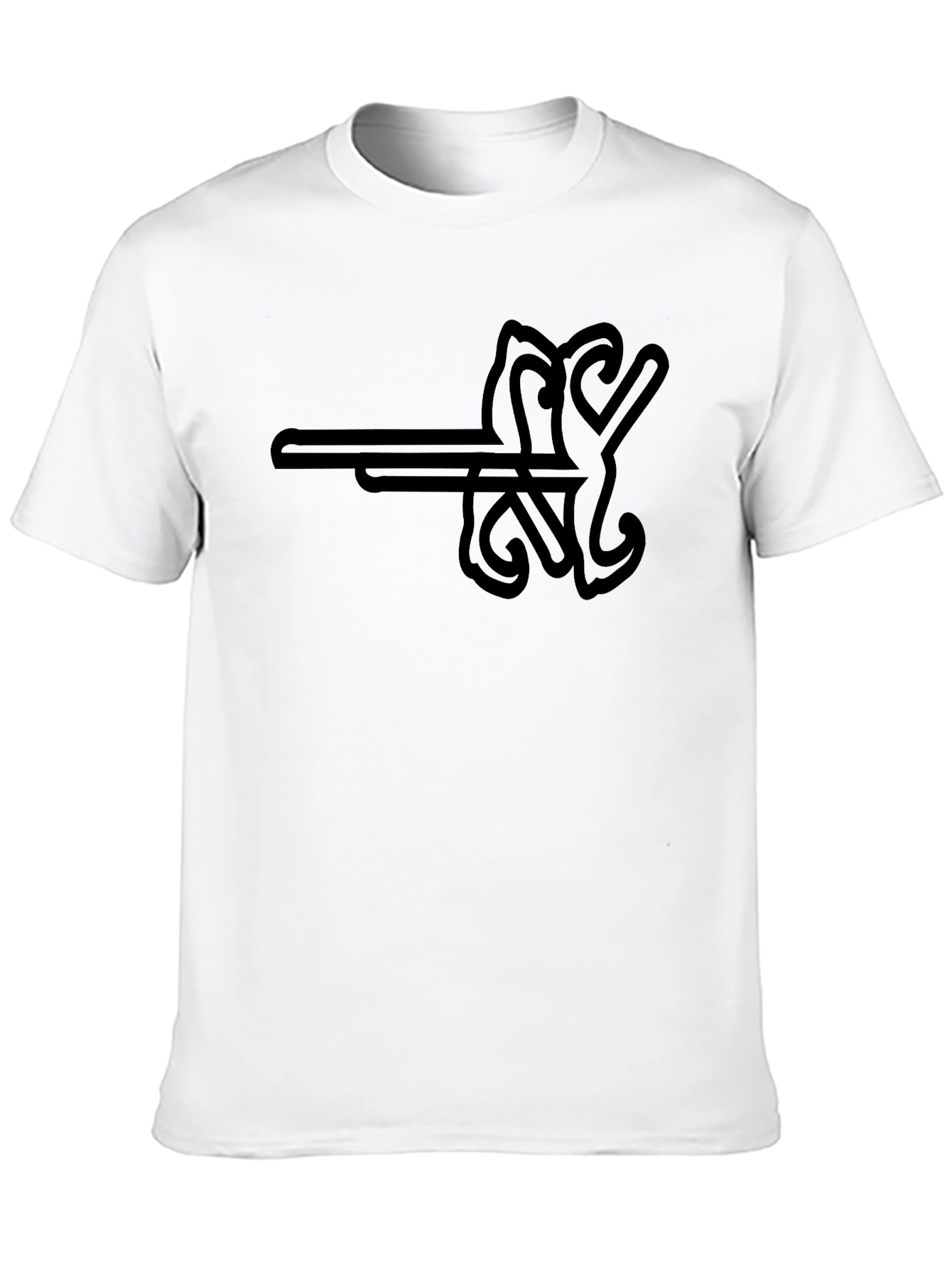 Abstract Graphic Black T-Shirt - Modern Casual Wear