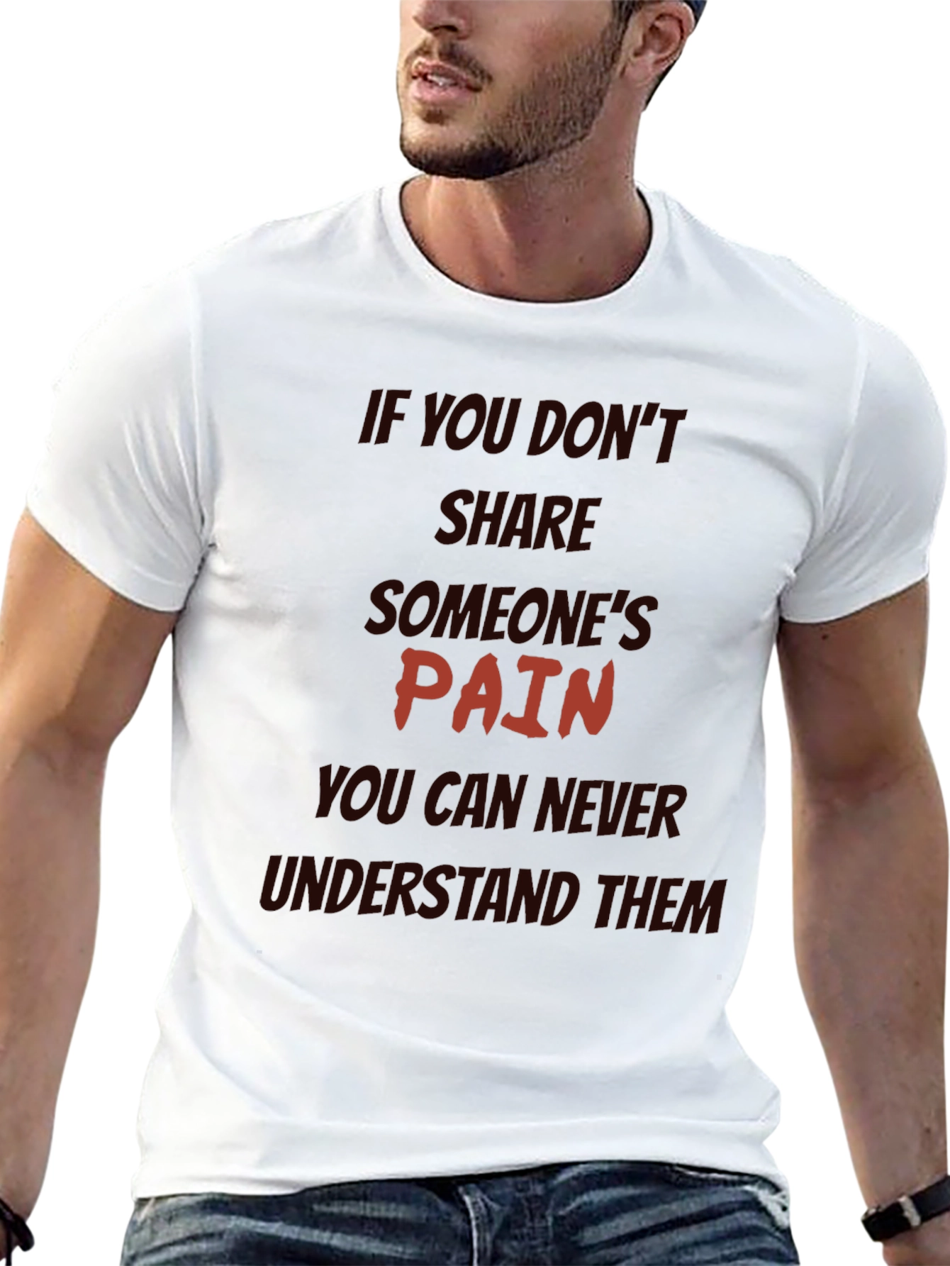 Pain Sharing Quote Black T-Shirt