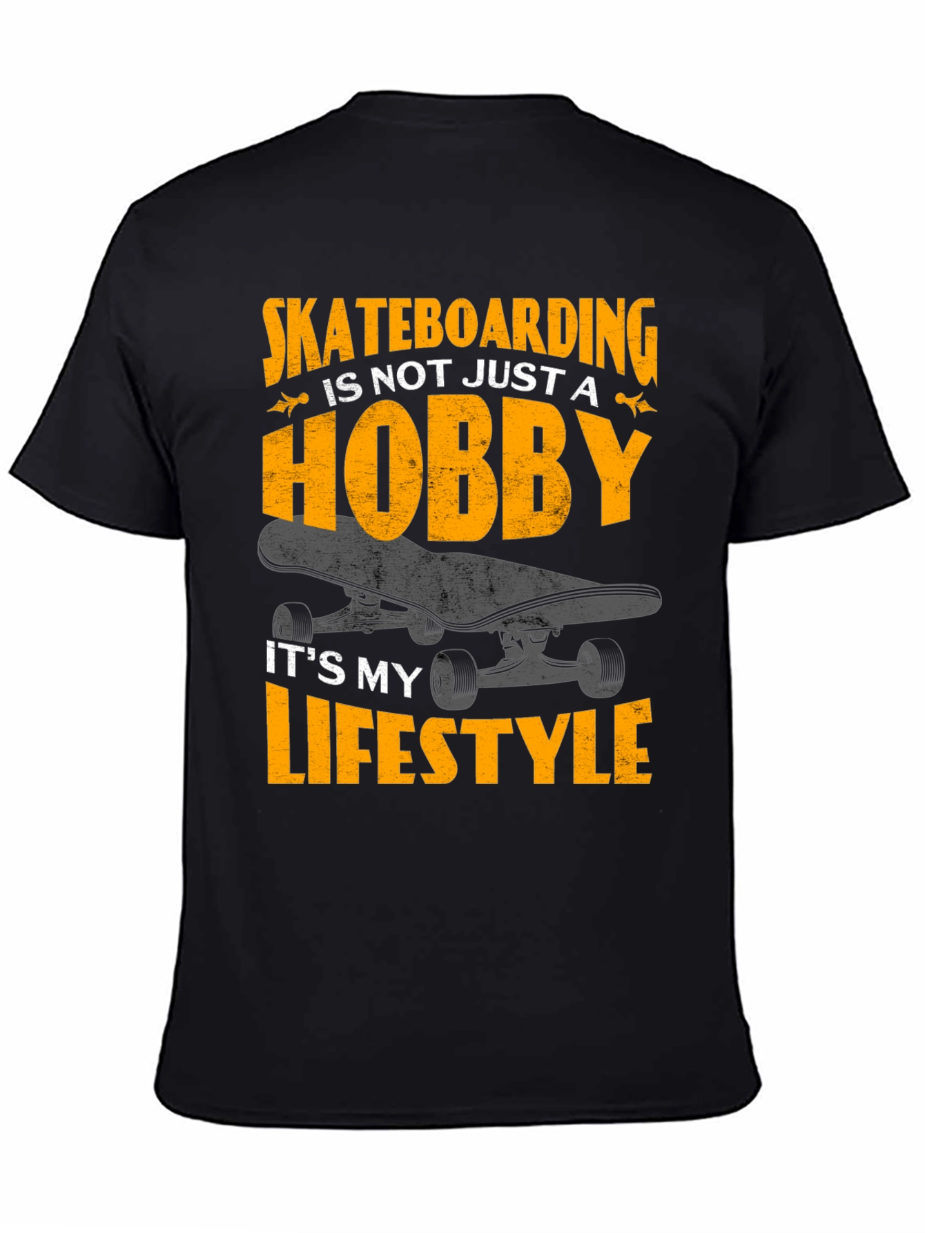 Skateboarding Lifestyle Graphic Tee - Black