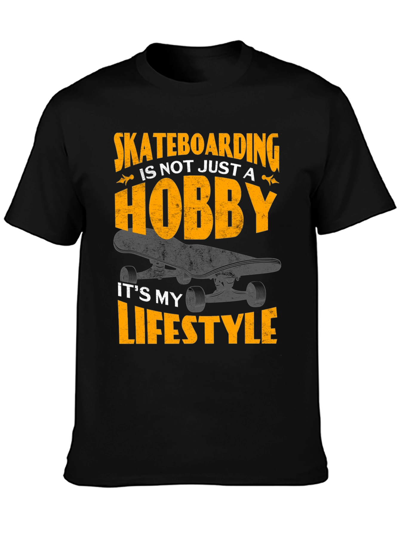 Skateboarding Lifestyle Graphic Tee - Black