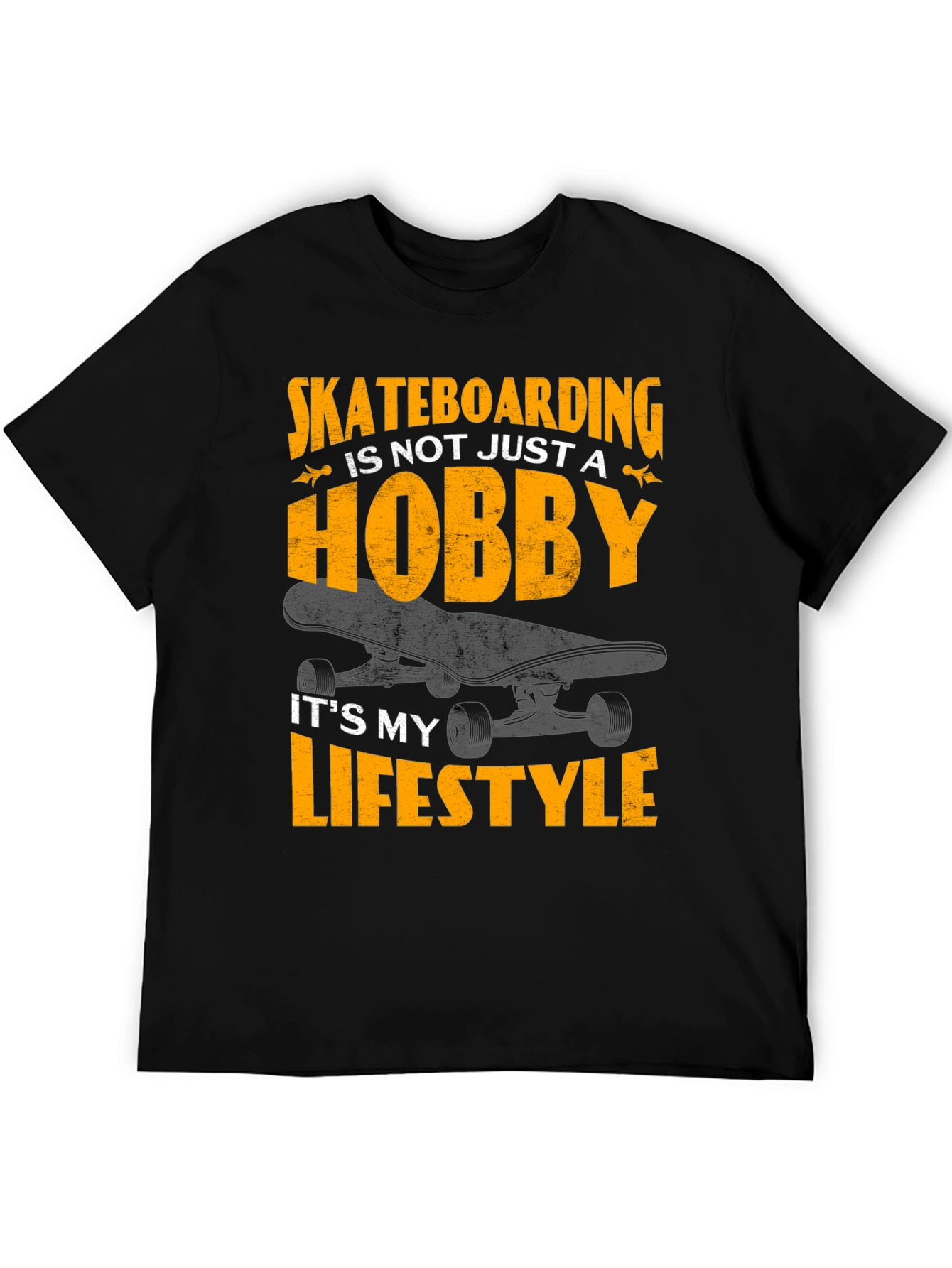 Skateboarding Lifestyle Graphic Tee - Black