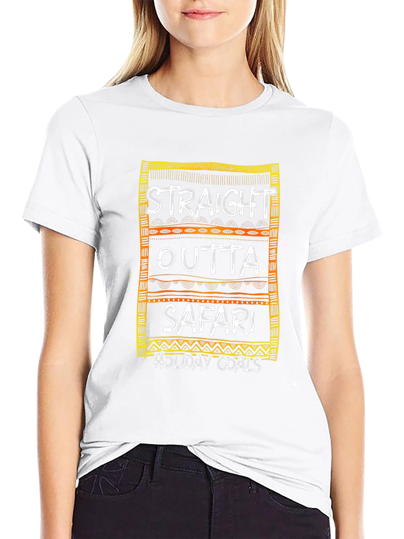 Straight Outta Safari Holiday Goals Graphic T-Shirt