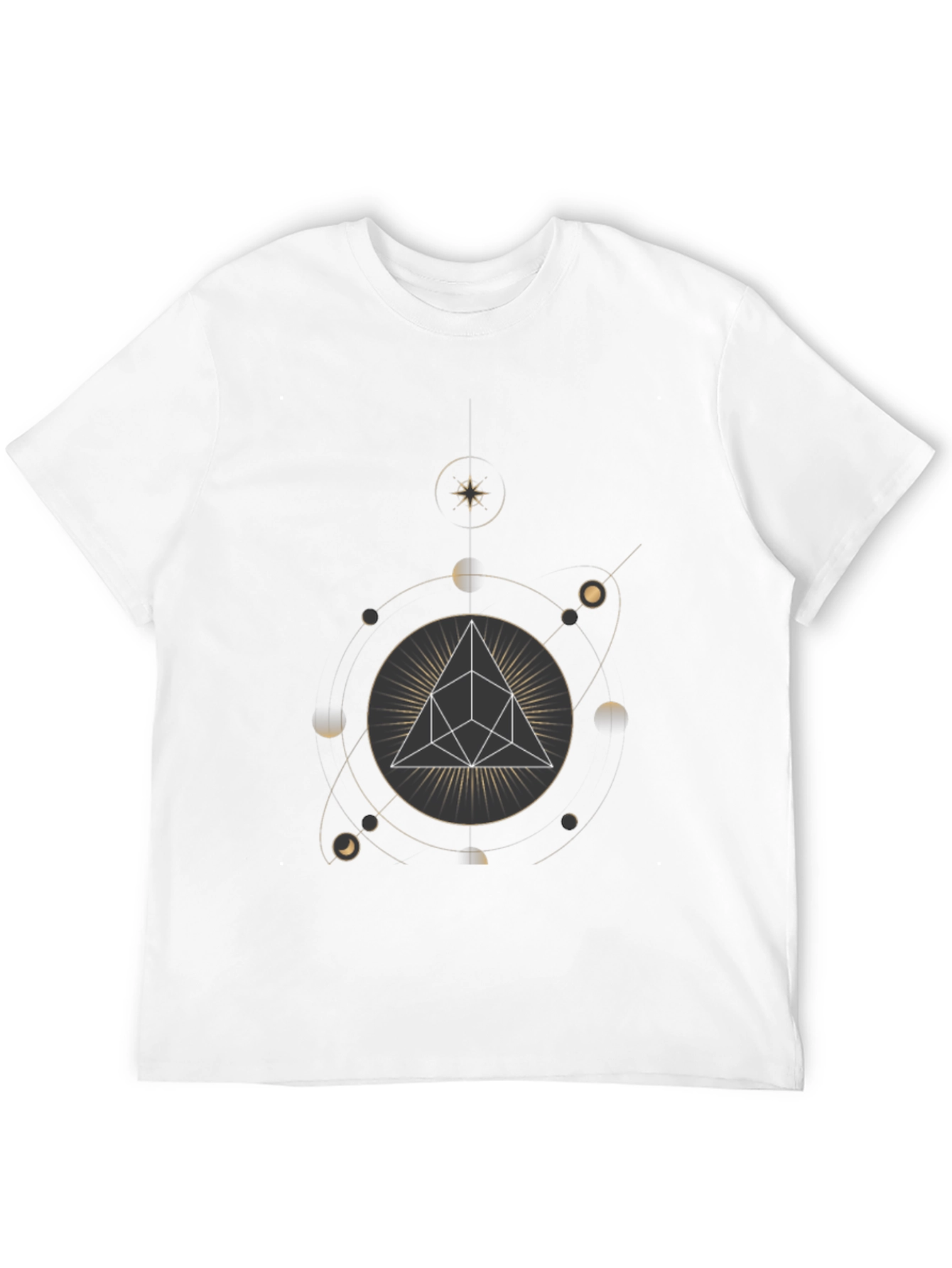 Geometric Graphic Print Crew Neck T-Shirt