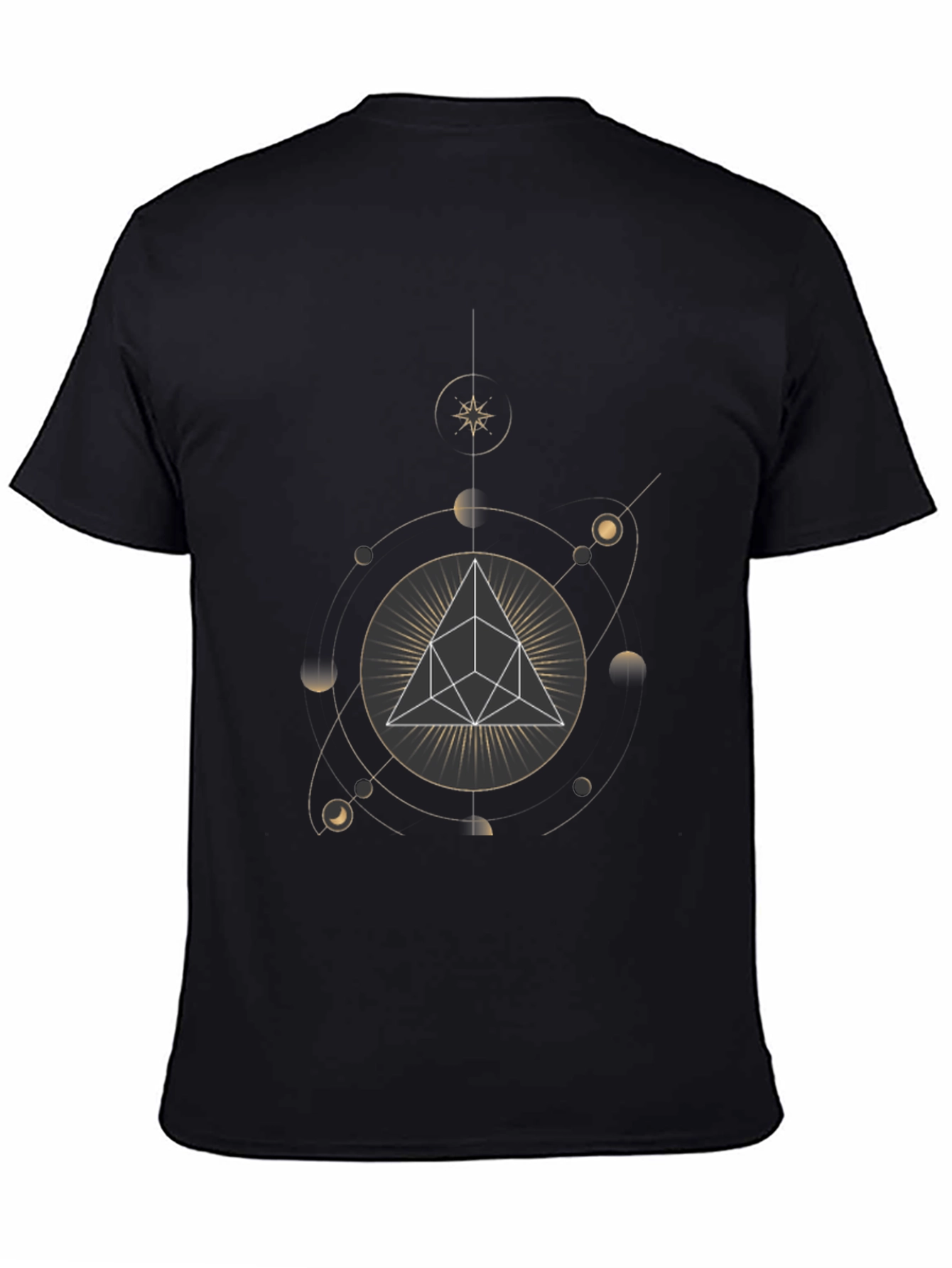 Geometric Graphic Print Crew Neck T-Shirt