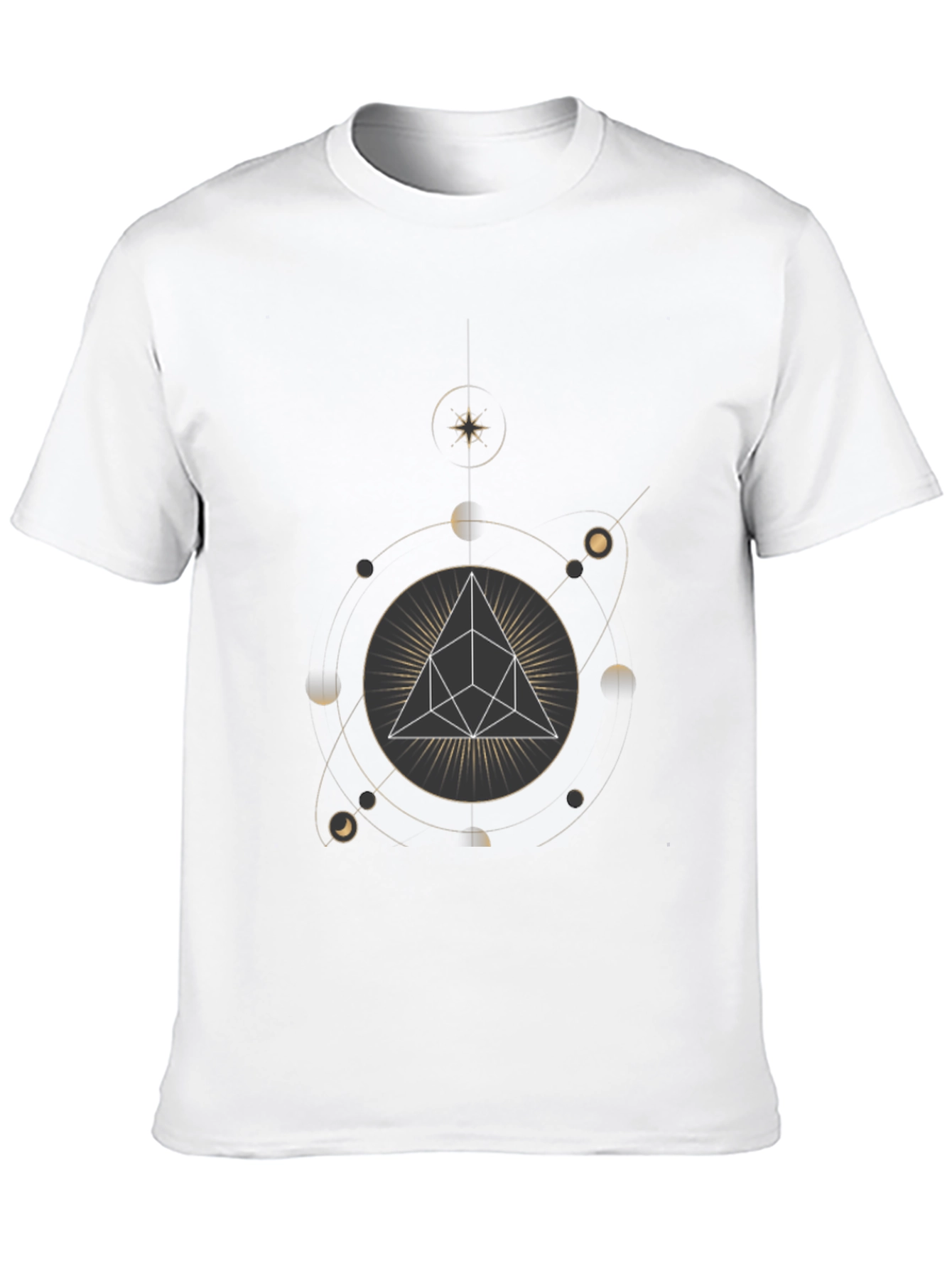 Geometric Graphic Print Crew Neck T-Shirt