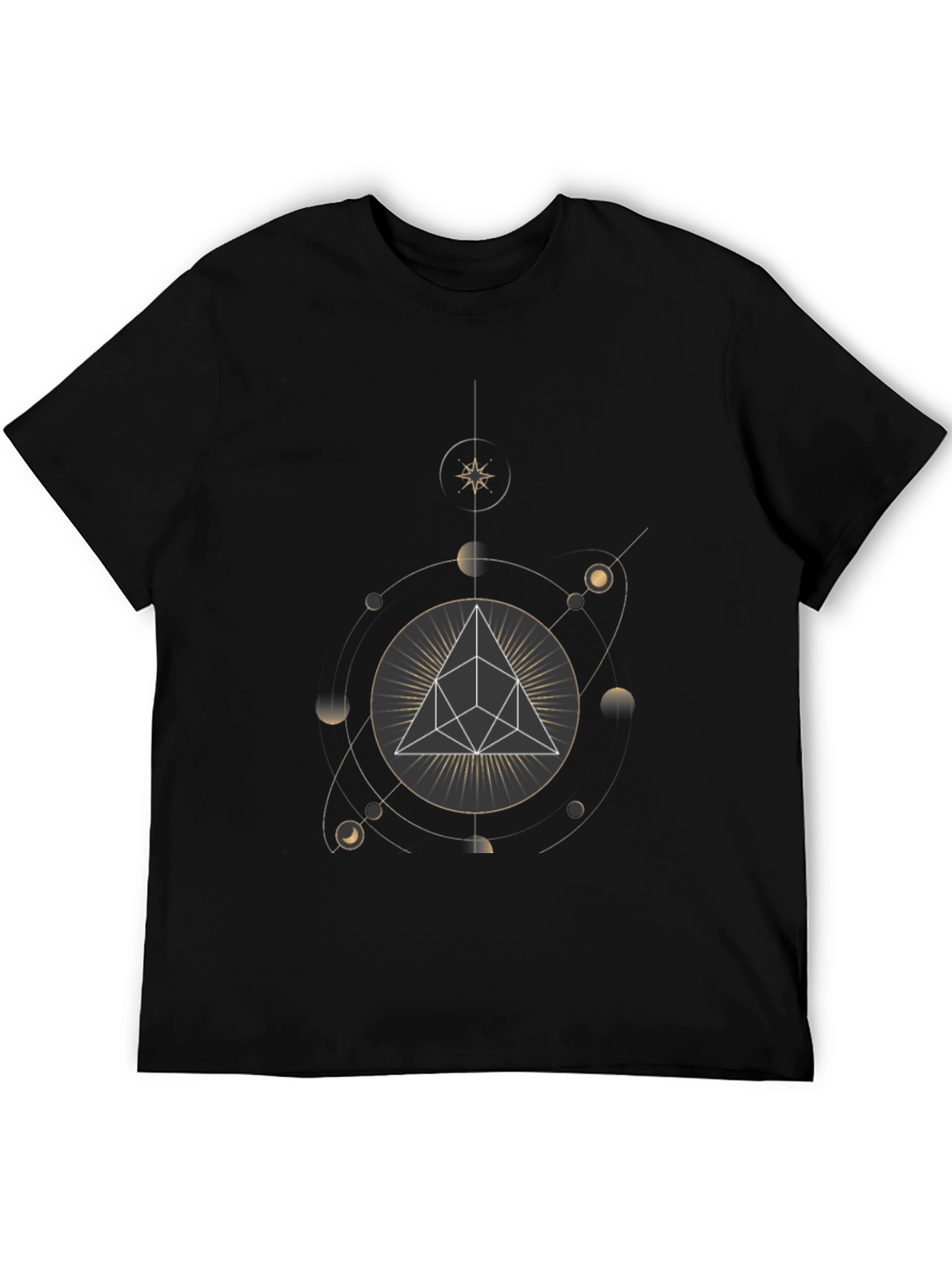 Geometric Graphic Print Crew Neck T-Shirt
