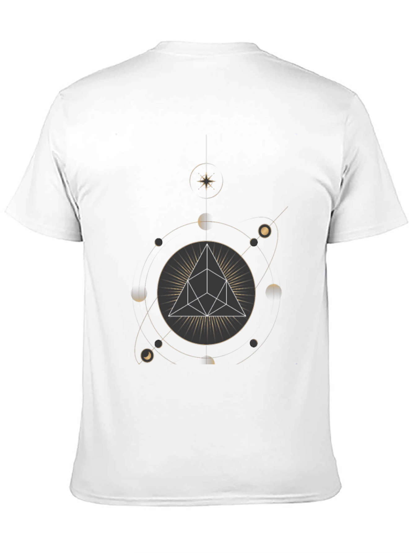 Geometric Graphic Print Crew Neck T-Shirt