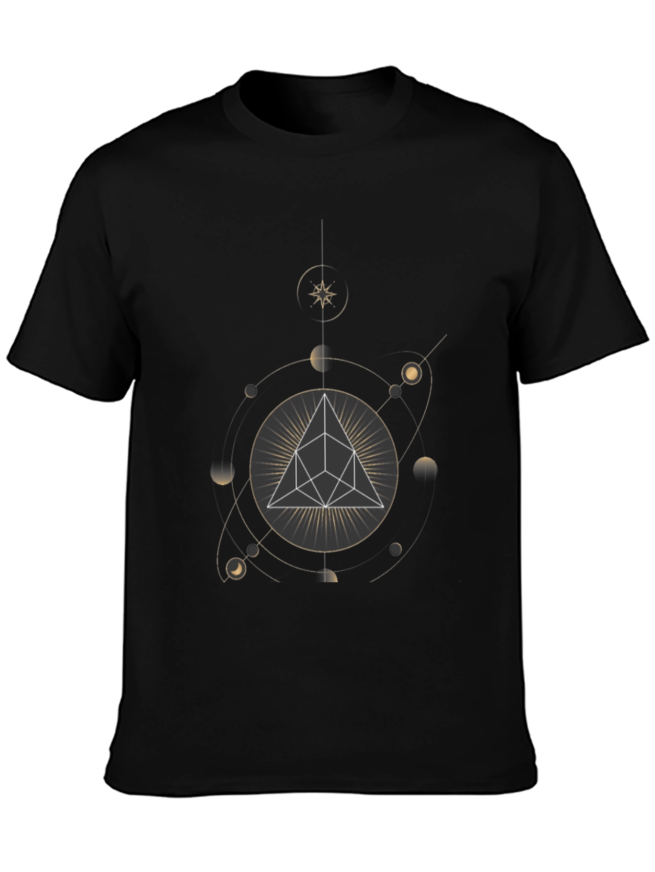 Geometric Graphic Print Crew Neck T-Shirt