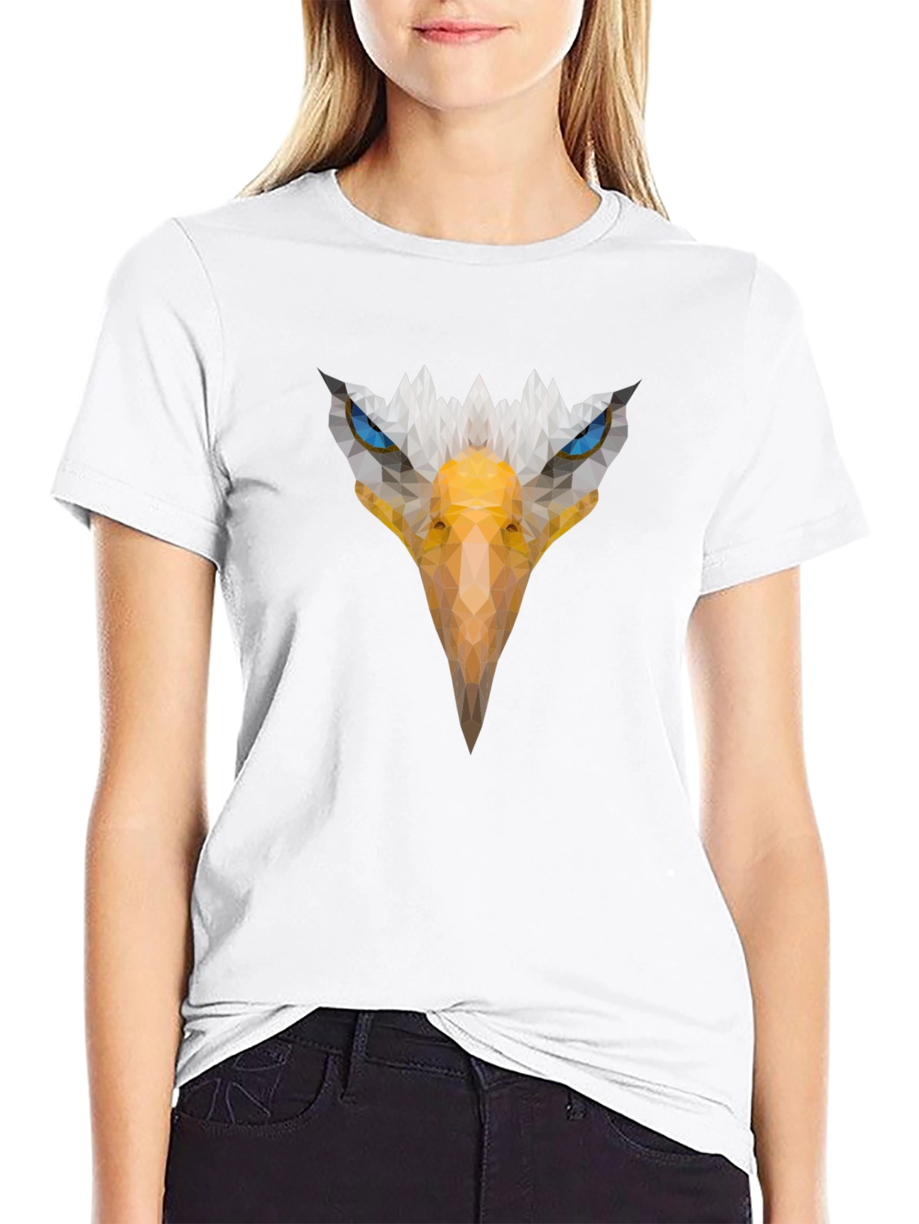 Eagle Graphic Print Mens Black T-Shirt