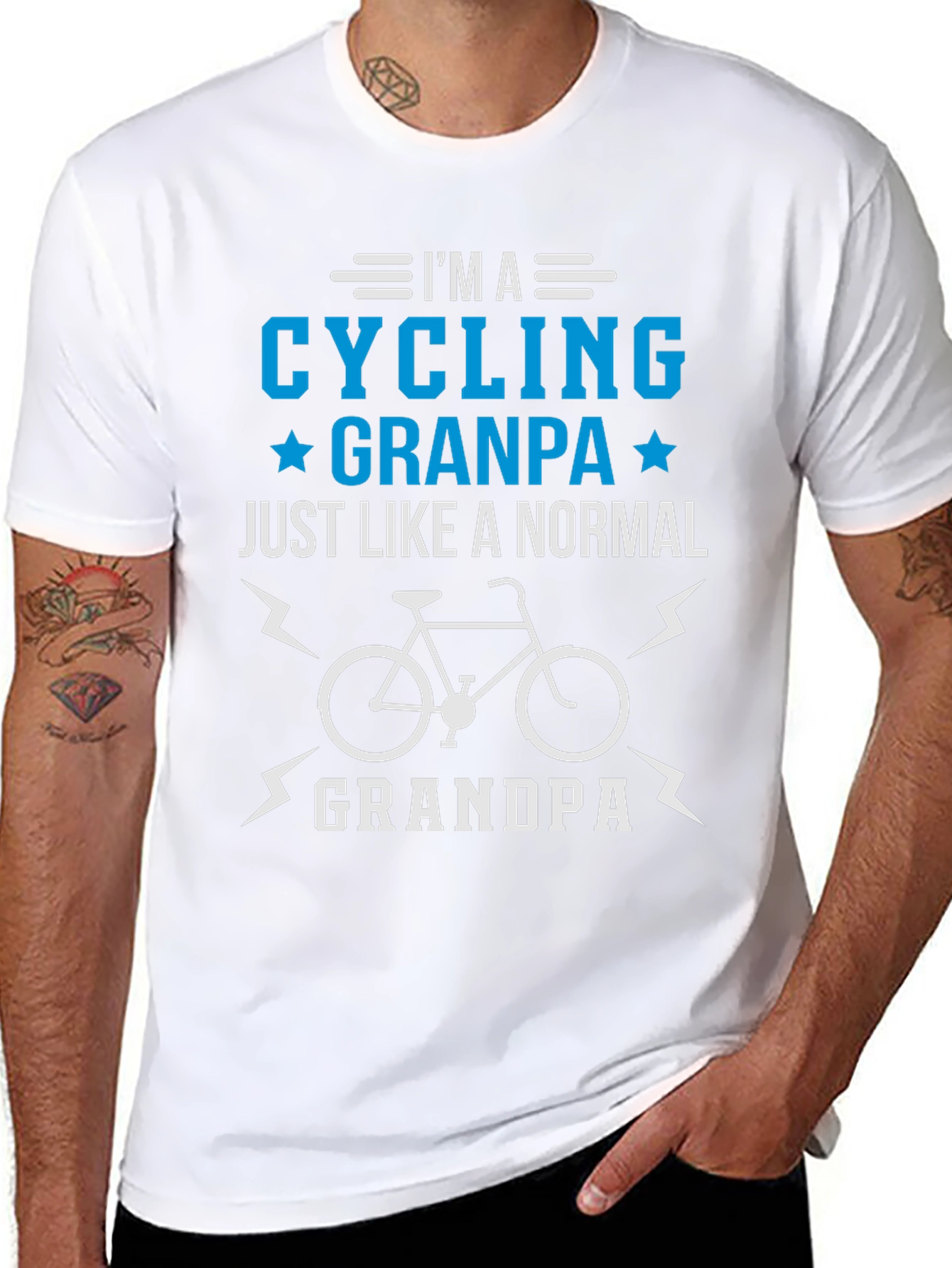 Cycling Grandpa T-Shirt - Cool Gift for Grandfathers
